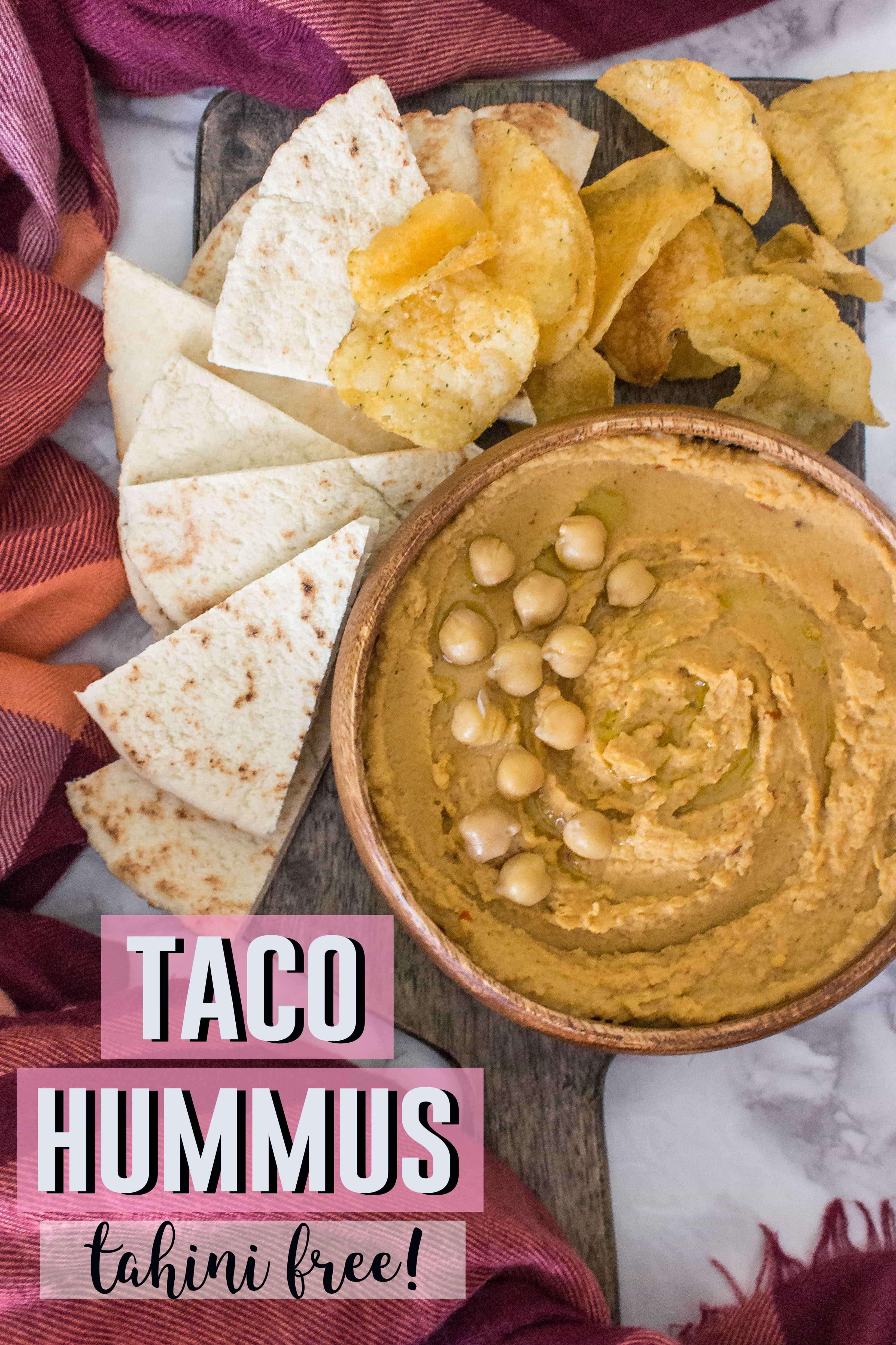 taco hummus (tahini free)