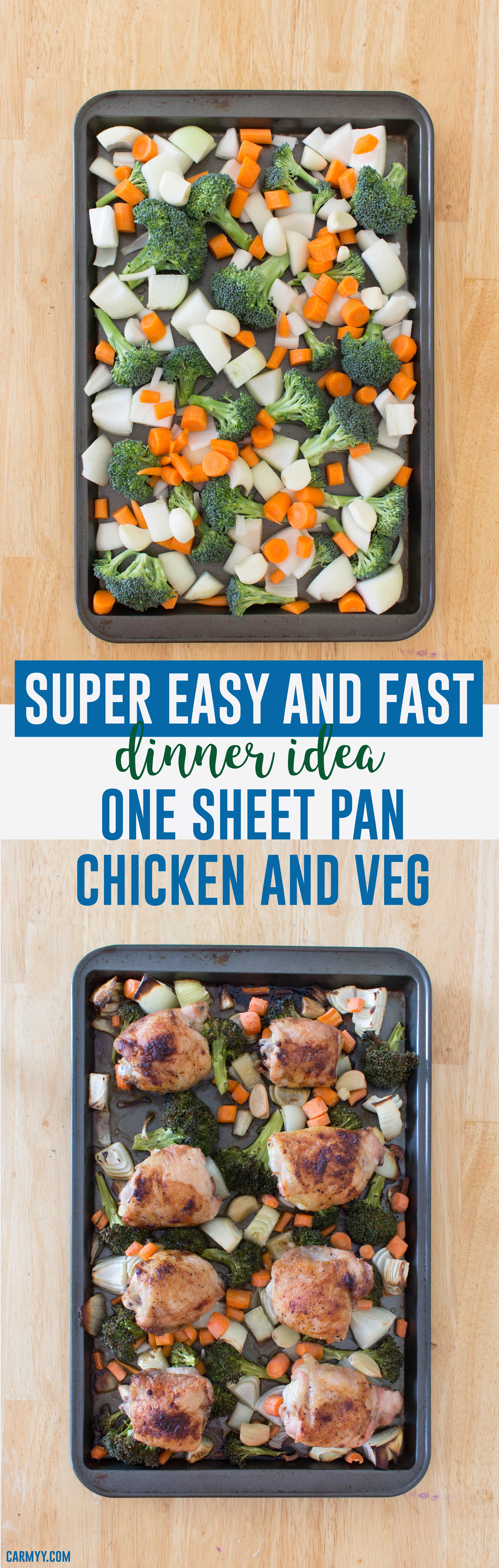 Need to fix something up in a jiffy? This One Sheet Pan Chicken and Vegetable is so fast and easy to make, you'll have dinner in no time!