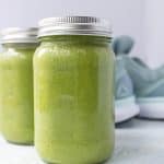 A quick and easy post-workout green mango recovery smoothie!