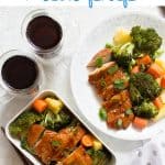 This Sheet Pan Chicken Teriyaki with Veggies and Pineapple Meal Prep (no sesame) is the healthier homemade version of the popular chicken teriyaki takeout! A pan of juicy chicken with a sweet and tangy sauce alongside roasted vegetables and pineapple!
