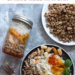 This easy deconstructed spring roll in a jar is a fun and delicious way to get your spring roll fix without having to fry or wrap a roll!