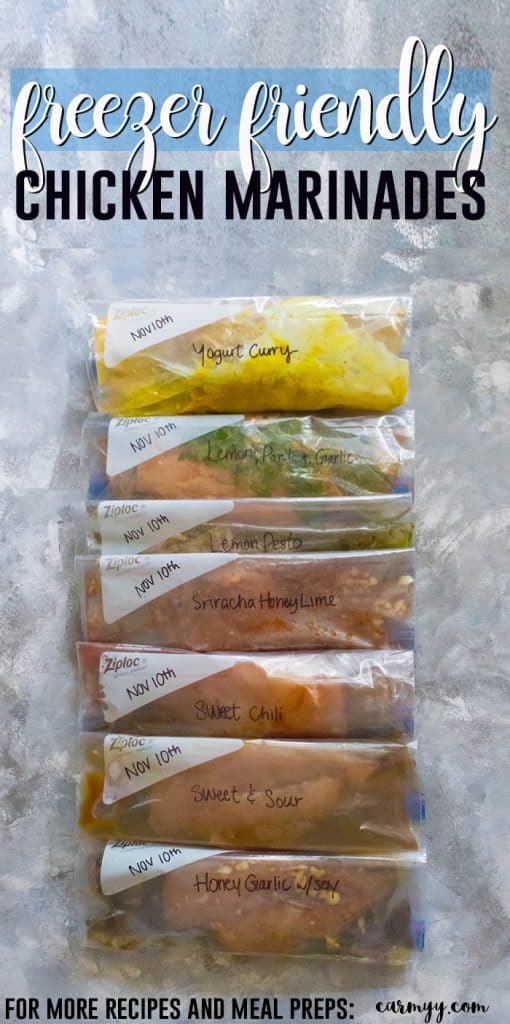 Easy Freezer Friendly Chicken Marinades (Great for Instant Pot + Meal