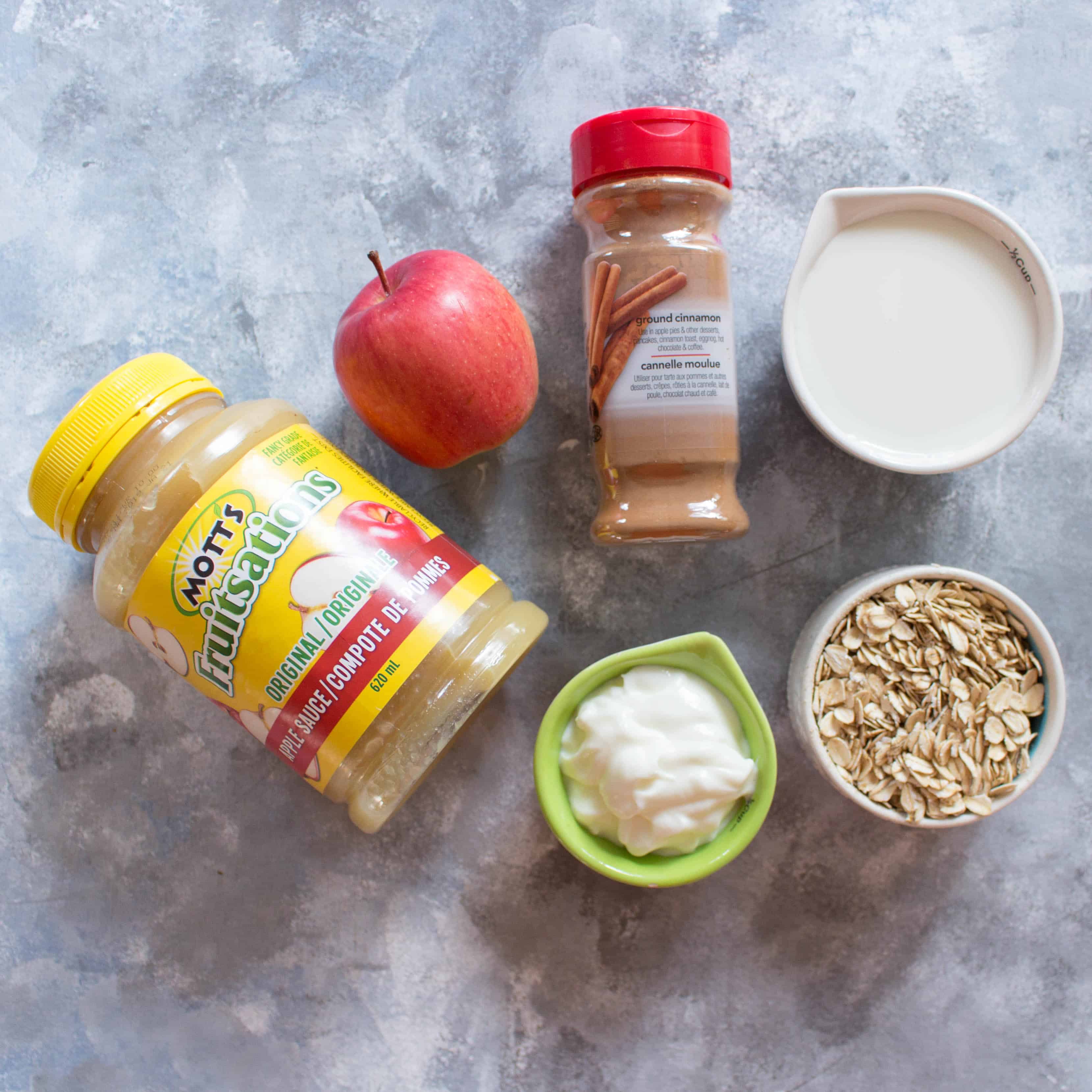 overnight oats 4 ways apple pie