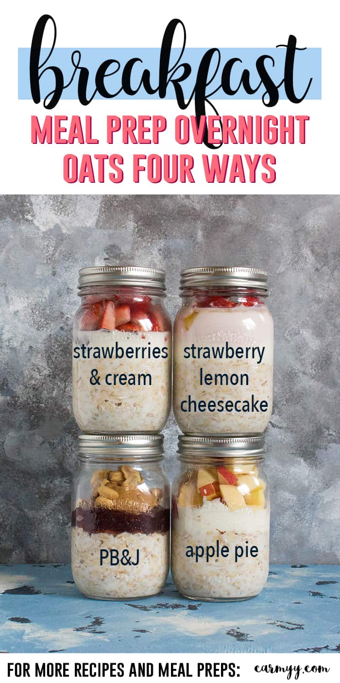 Easy Overnight Oats Recipes + video #breakfast #overnightoats #breakfastrecipes #healthybreakfast #healthyrecipes