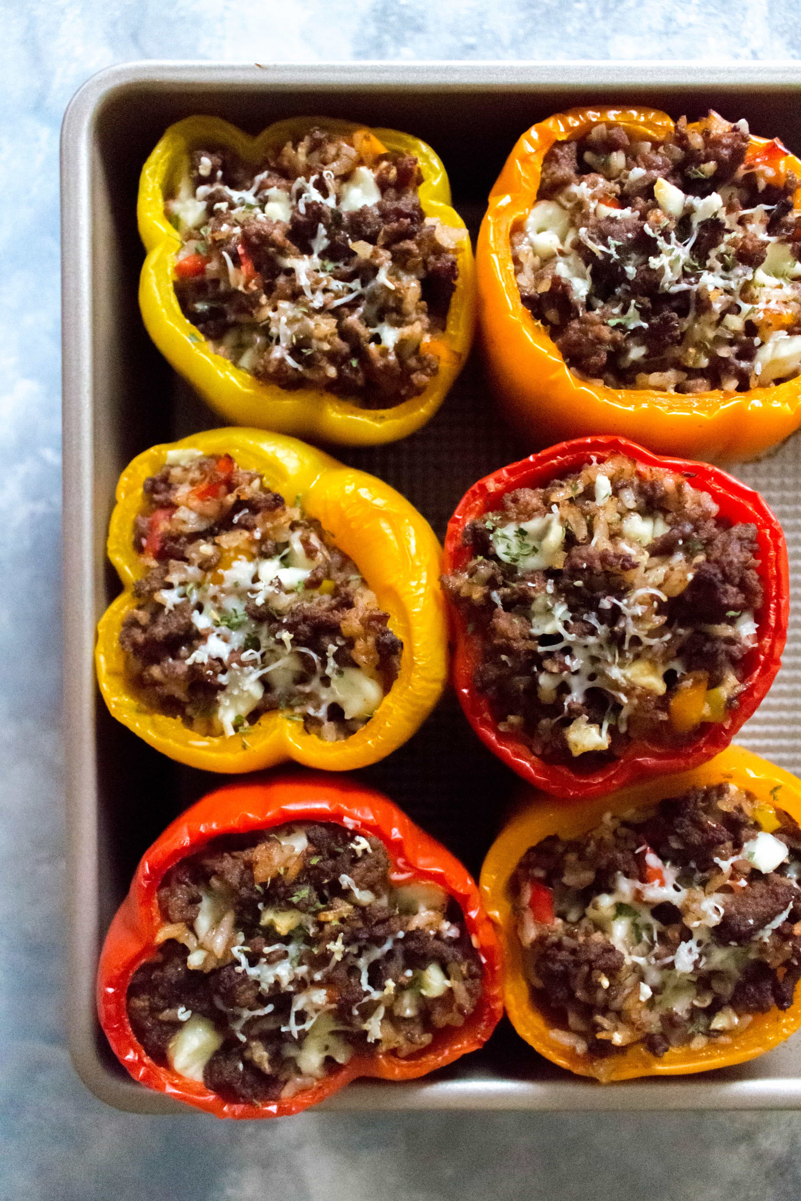 Easy Stuffed Bell Peppers with Ground Beef