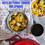 This One Pot Cheese Tortellini with Butternut Squash and Spinach will be one of the fastest dinners you'll make! It's delicious, easy, and takes under 30 minutes to make.