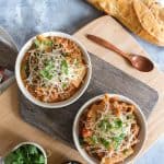 This super easy and Healthy Instant Pot Lasagna Soup will have you grabbing seconds! This lasagna soup is  so comforting and delicious - plus it's filled with extra vegetables! This healthy instant pot lasagna soup will take you under an hour with an Instant Pot! #InstantPot #InstantPotRecipes #HealthyRecipes #PressureCookerRecipes