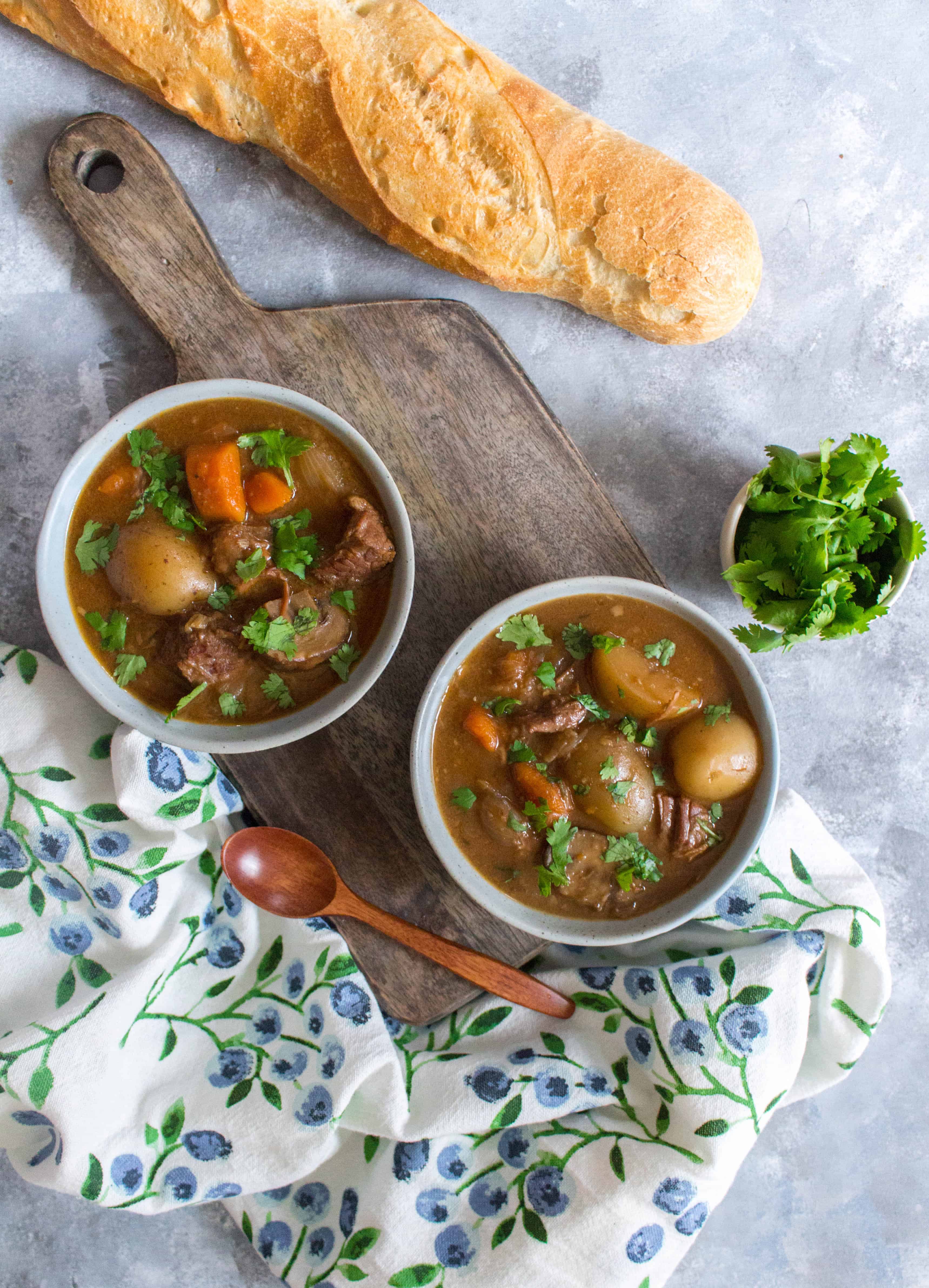 This super Easy Instant Pot Beef Stew will have you grabbing a second bowl! A thick and rich sauce filled with hearty potatoes, carrots, onions, and melt in your mouth beef that will only take under an hour with an Instant Pot! #instantpotrecipes #easyinstantpotrecipes #beefstewrecipes