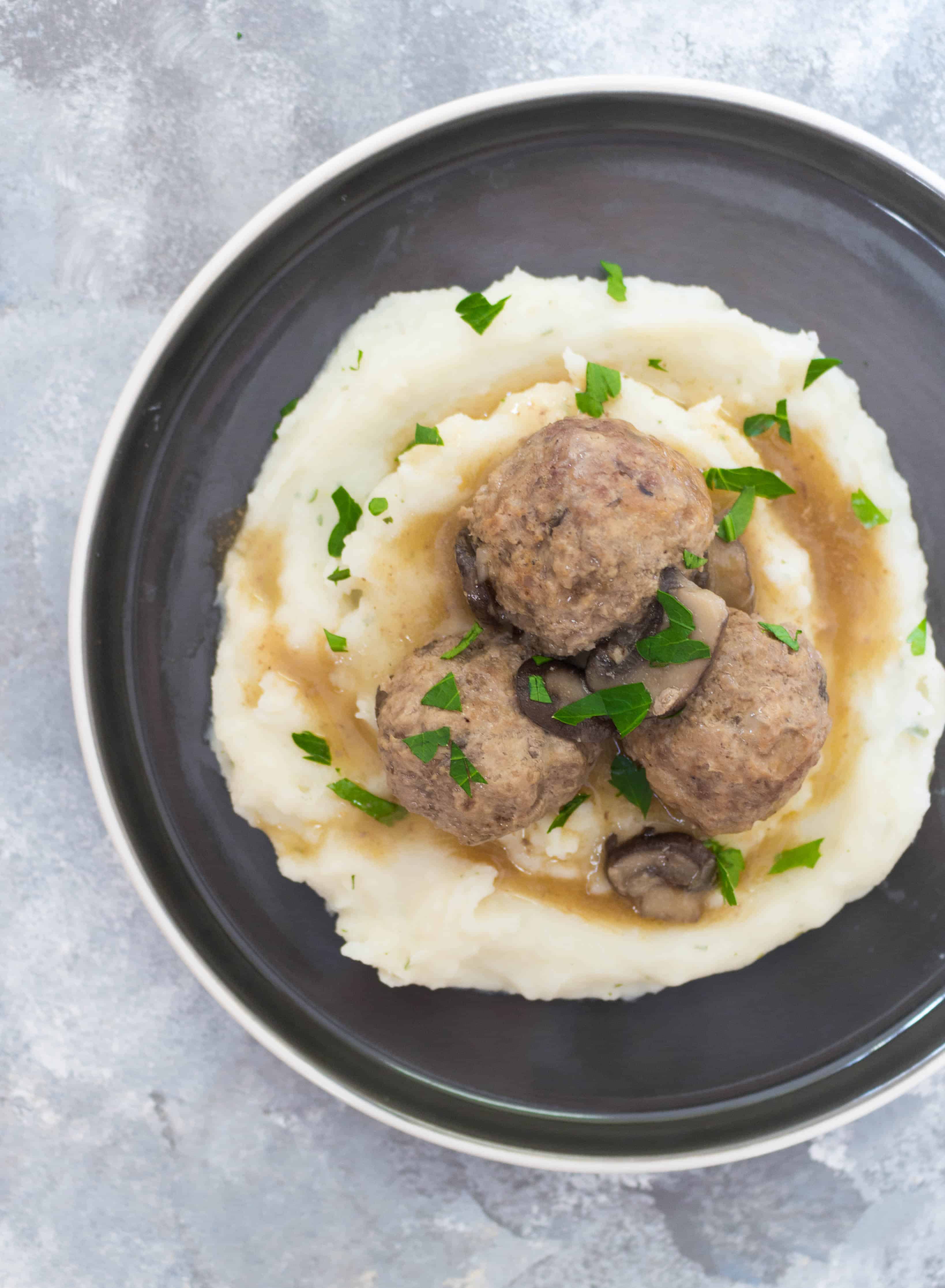 Healthy Instant Pot Salisbury Steak Styled Meatballs Recipe