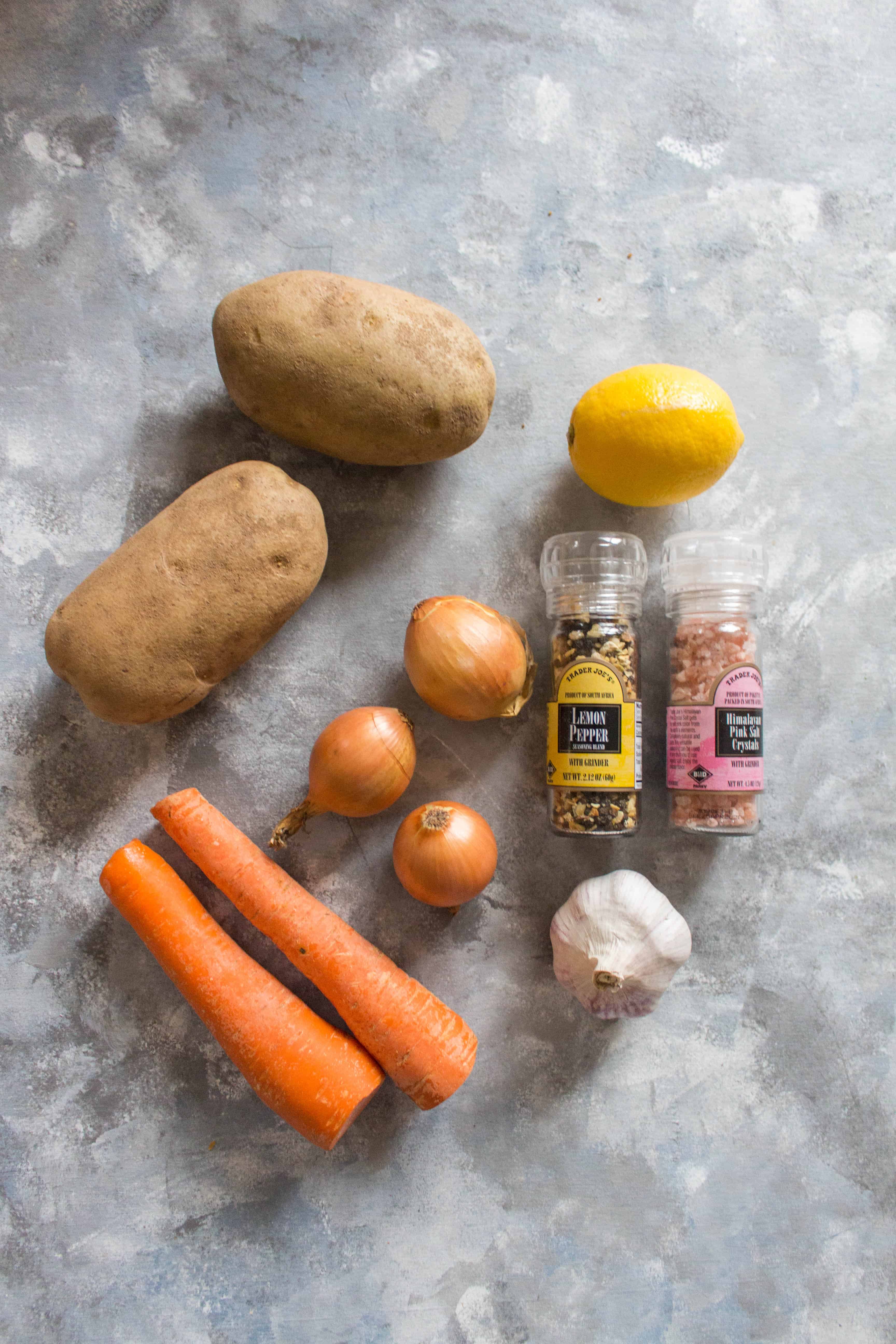 Ingredients: potatos, carrots, onions, lemon, salt, pepper, garlic | Got a whole chicken? Today I have for you a whole chicken meal prep that makes 3 freezer friendly meals!