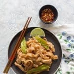 This Healthy Instant Pot Thai Peanut Chicken and Noodles Recipe is the perfect weeknight dinner! This Thai Peanut Chicken and Noodle recipe is so quick, easy, and versatile you’re going to want to make all the time! Non-Instant Pot instructions are down below if you don't have an Instant Pot! #instantpot #instantpotrecipe #chickenrecipe #easydinner #recipe #chicken #peanutbutter