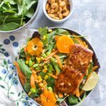 This Easy Hoisin Glazed Salmon Meal Prep is perfect for those who may not be able to heat up their lunches. Delicious whether warm or cold, this earthy but sweet hoisin glazed salmon is just what you need for your meal. #mealprep #salmon