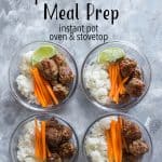 Ever had Bun Cha at a Vietnamese restaurant? This Bun Cha Inspired Meatballs Meal Prep can be made three ways: Instant Pot, Oven, and Stovetop! A classic Vietnamese recipe made easy!