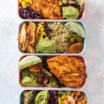 Looking for a little more variety in your weekly meal prep? This chipotle chicken meal prep 4 ways is simple but changes slightly between each dish so you don't have to eat the same exact lunch 4 days in a row without having to do additional work!