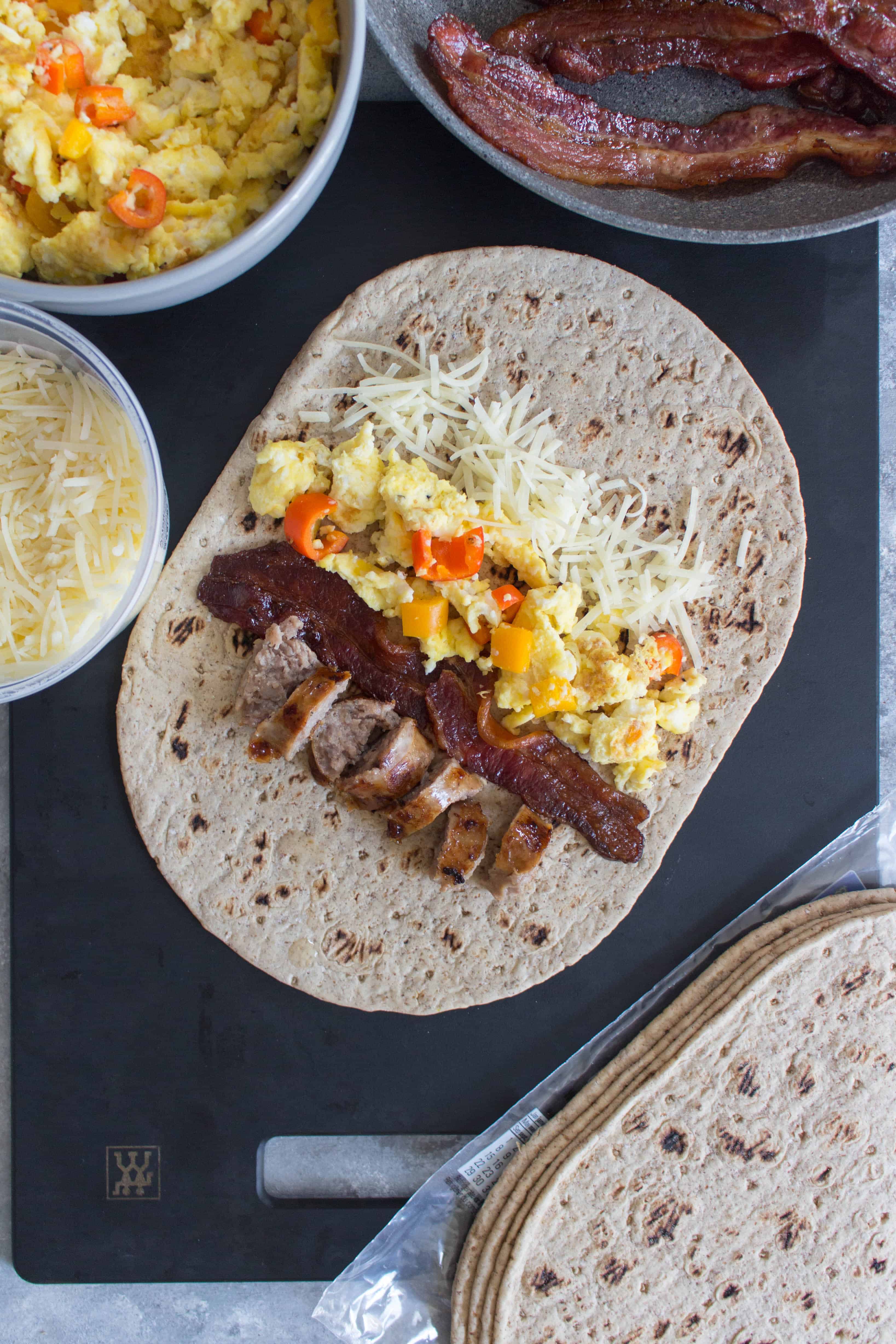 Freezer Mediterranean Breakfast Wraps Recipe - An Oregon Cottage