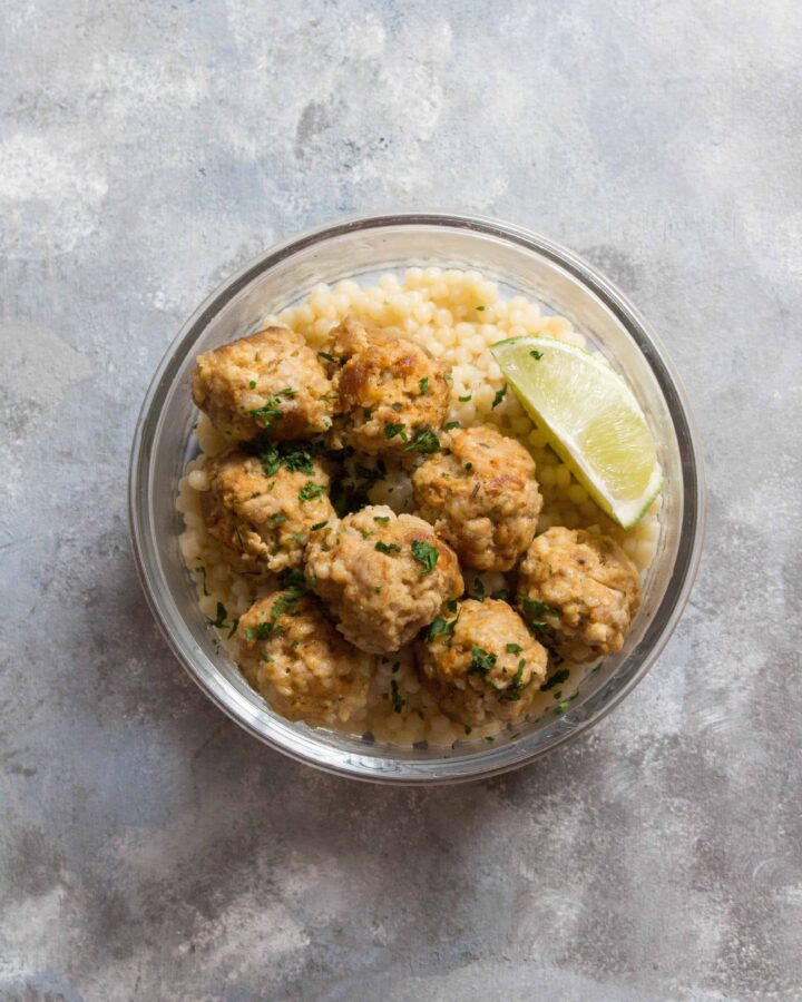 In less than 30 minutes, you can have this Instant Pot Meatball and Couscous Meal Prep ready to go! These turkey meatballs are not only delicious but this meal prep is fast, easy, and healthy!  