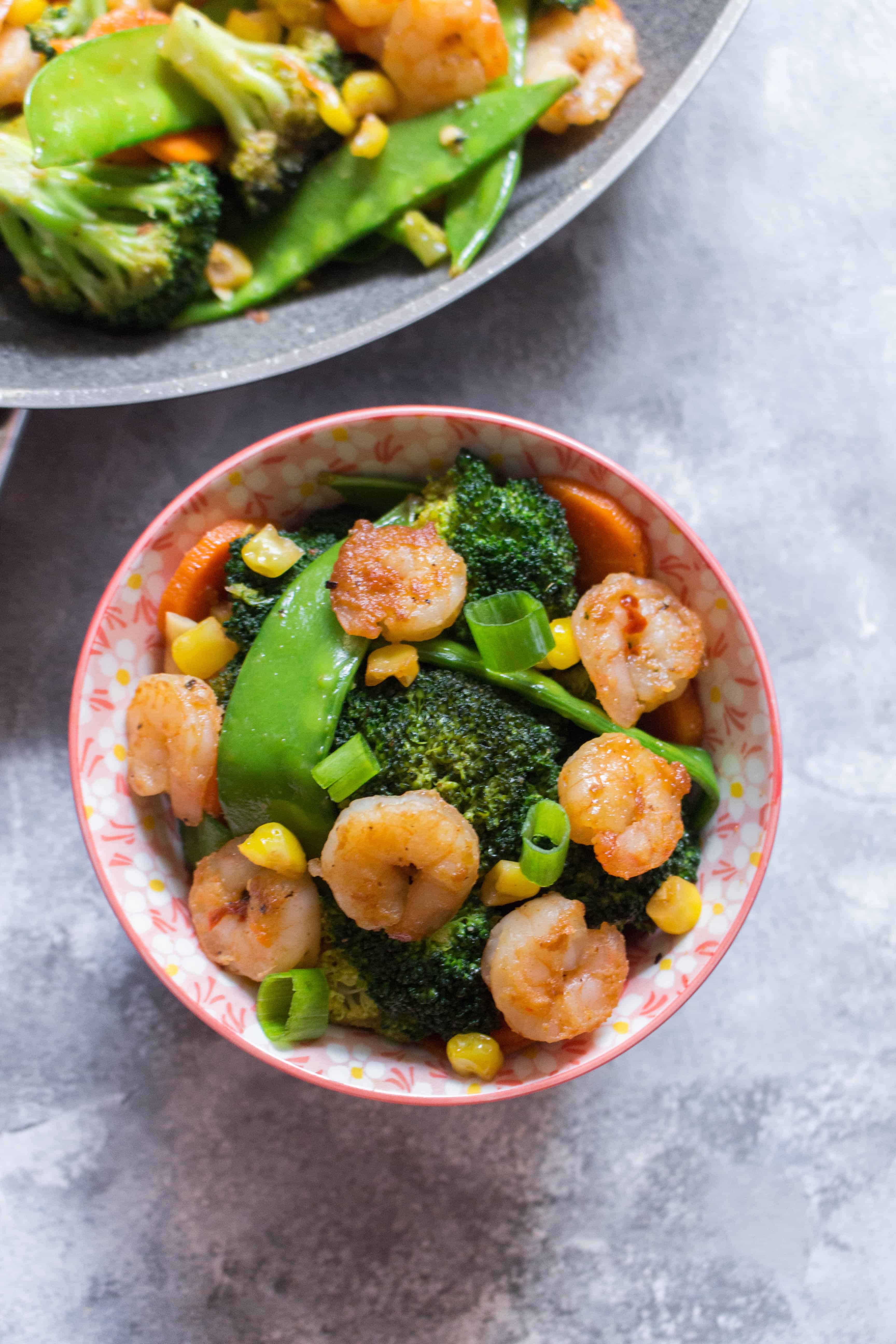 This Sriracha Honey Shrimp Meal Prep is perfect for days where you are craving a stir fry. Made in under 30 minutes, this pan-seared shrimp with veggies mixed in, is the perfect blend of sweet and hot. This Sriracha Honey Shrimp recipe is not only great as a meal prep but perfect as a quick weeknight dinner.