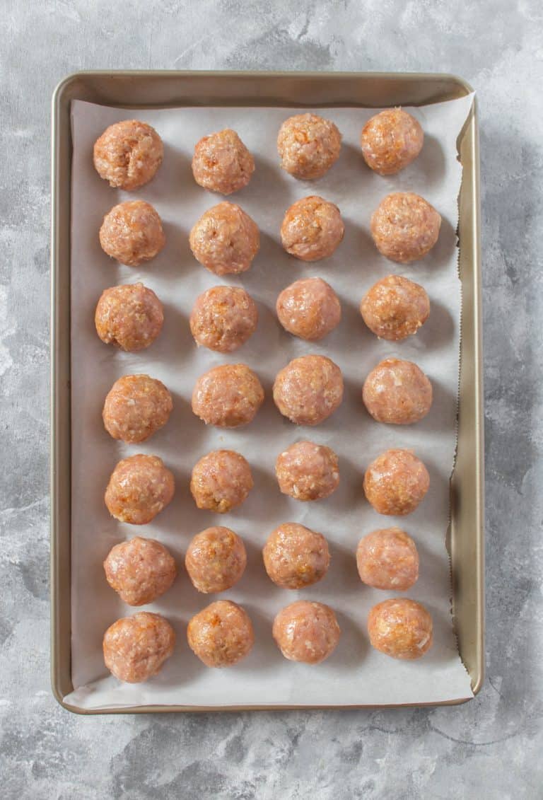 Easy Baked Chicken Meatballs Freezer Friendly Recipe