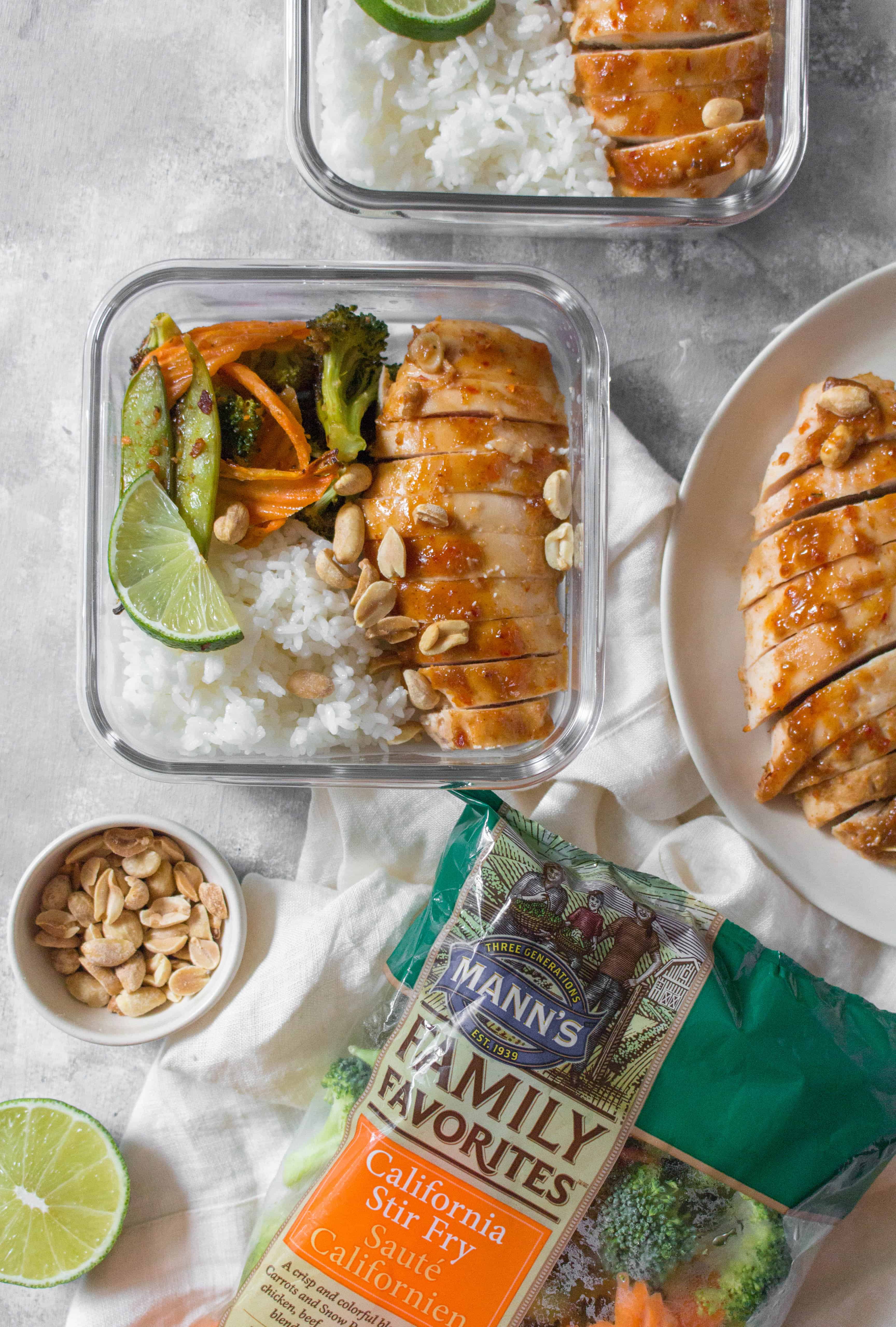 Skip the take out and make this easy Sheet Pan Thai Peanut Chicken as a weeknight dinner or as a meal prep for the week!