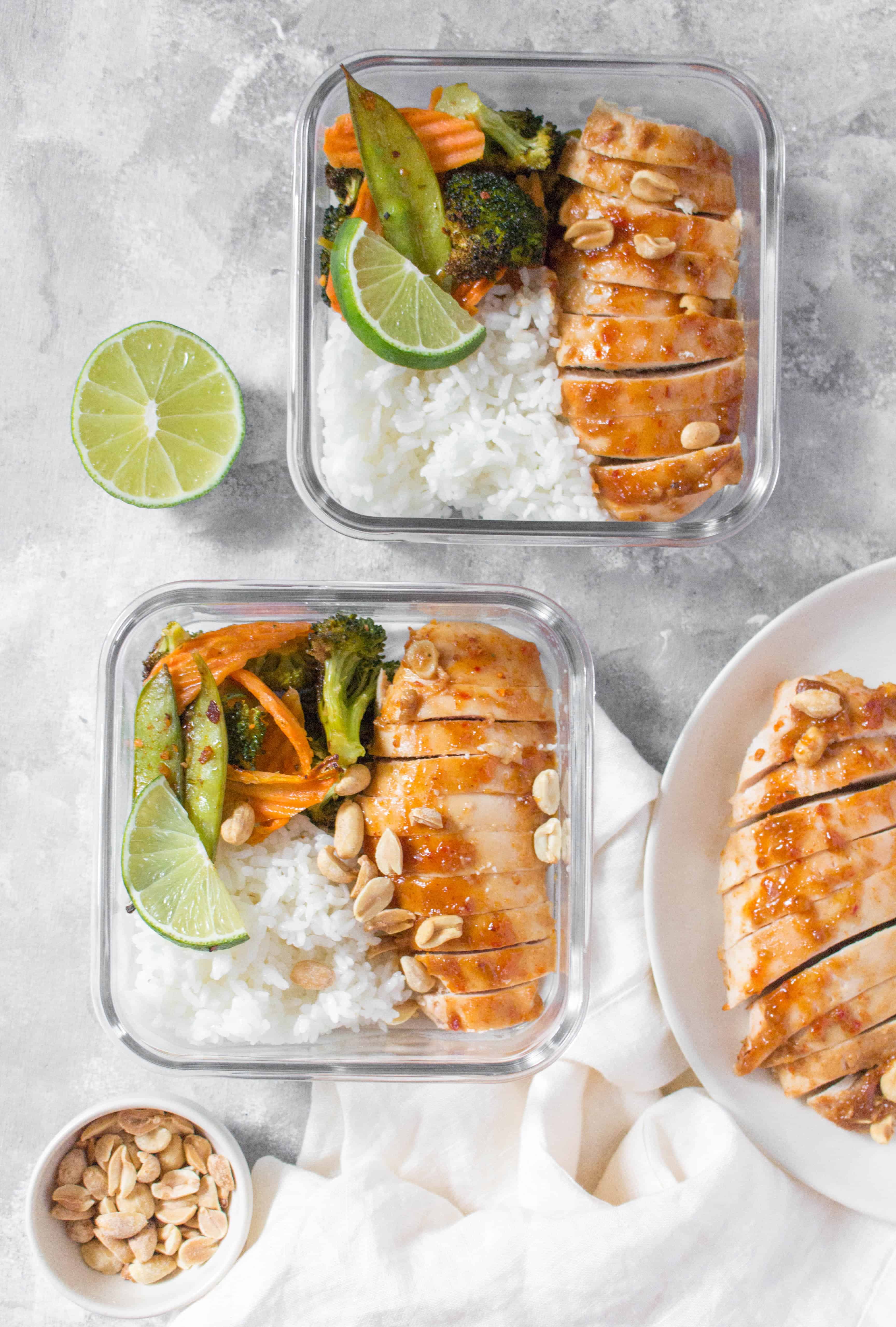 Sheet Pan Thai Peanut Chicken Meal Prep - Carmy - Easy Healthy-ish Recipes