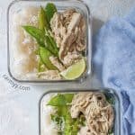This Instant Pot Coconut Thai Curry Chicken Meal Prep has been the easiest meal prep I've done to date! Prep your lunch or dinner for the week with this Coconut Thai Curry Chicken Meal Prep. (Slow cooker alternative available for this meal prep down below!)