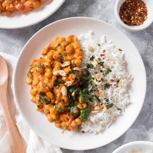 Spicy Peanut Chickpea Curry Carmy Easy Healthyish Recipes