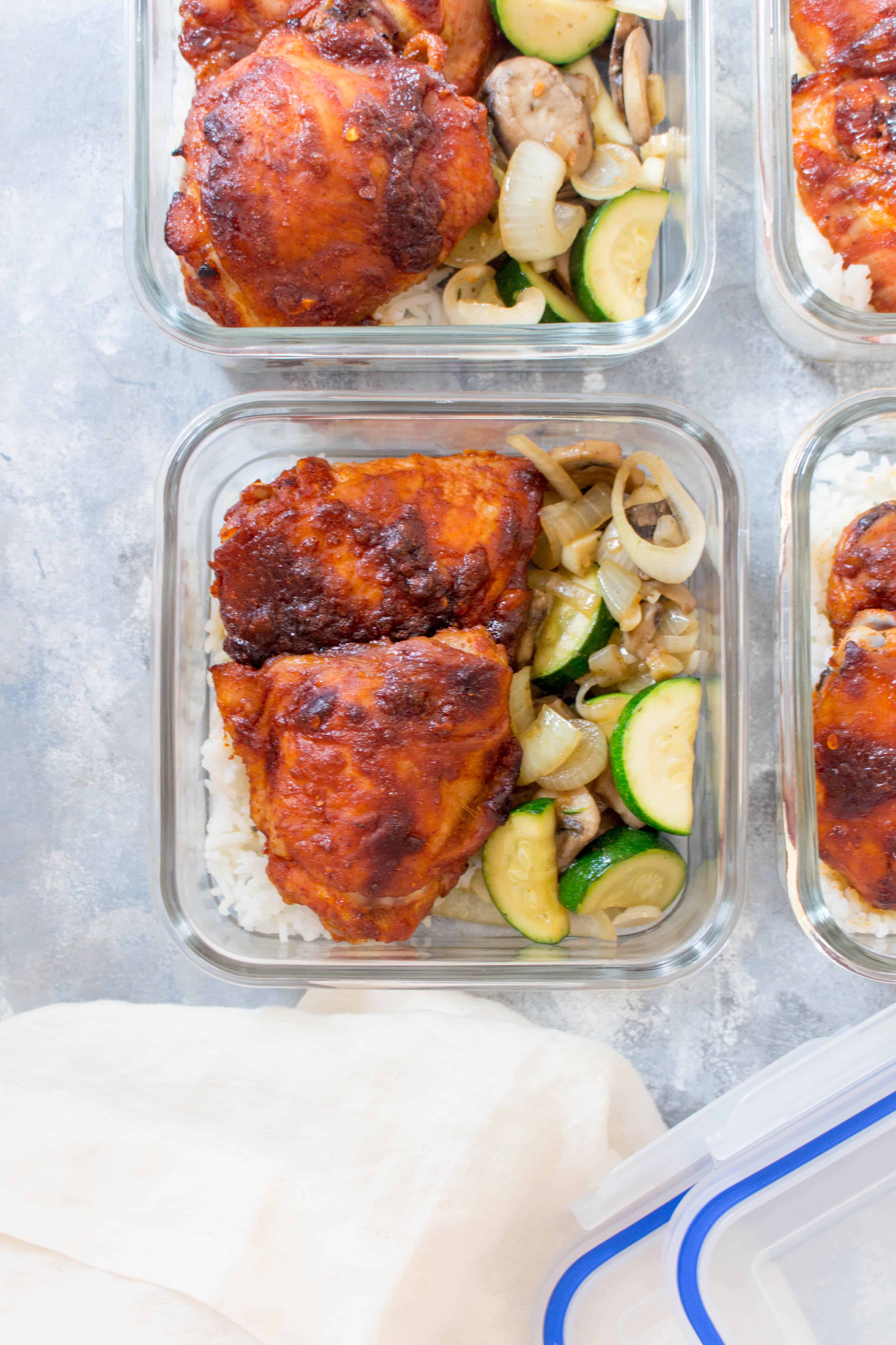 Looking for a lunch with a bit of a kick? This Spicy Korean Chicken Meal Prep is prefect for you! The chicken is oven baked so they're wonderfully juicy and tender on the inside while still being crispy on the outside!