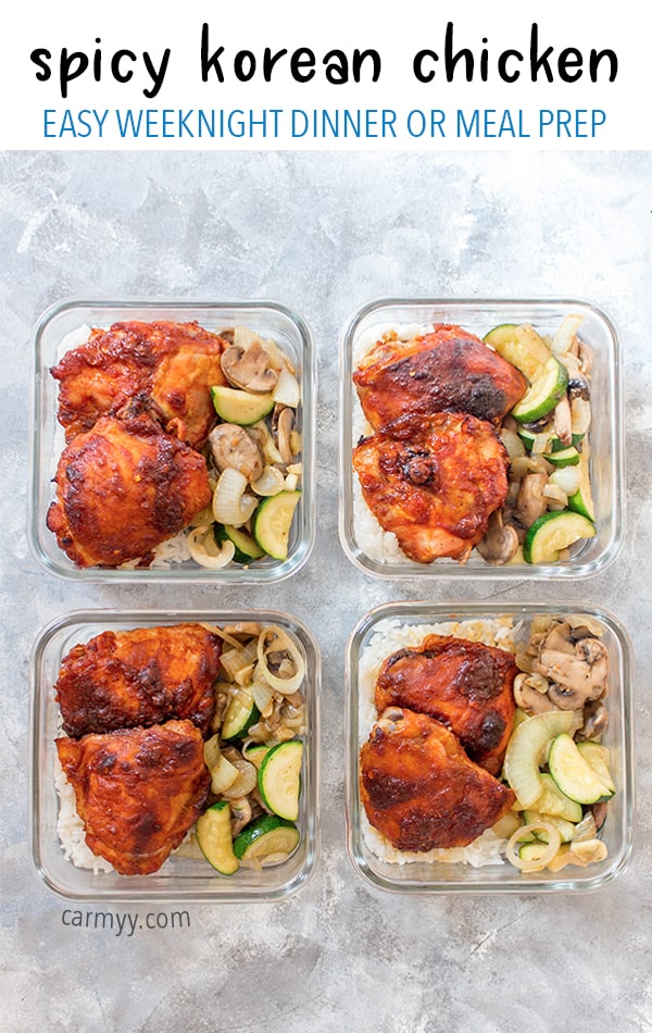 spicy korean chicken meal prep