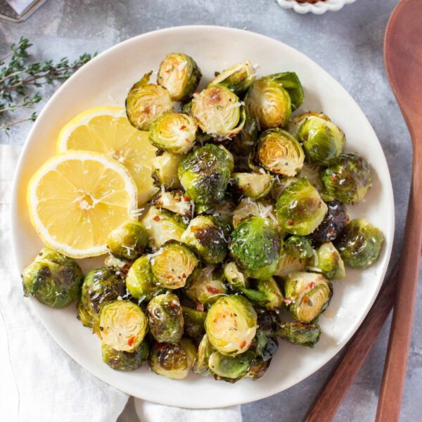 Lemon Parmesan Brussels Sprouts - Carmy - Easy Healthy-ish Recipes