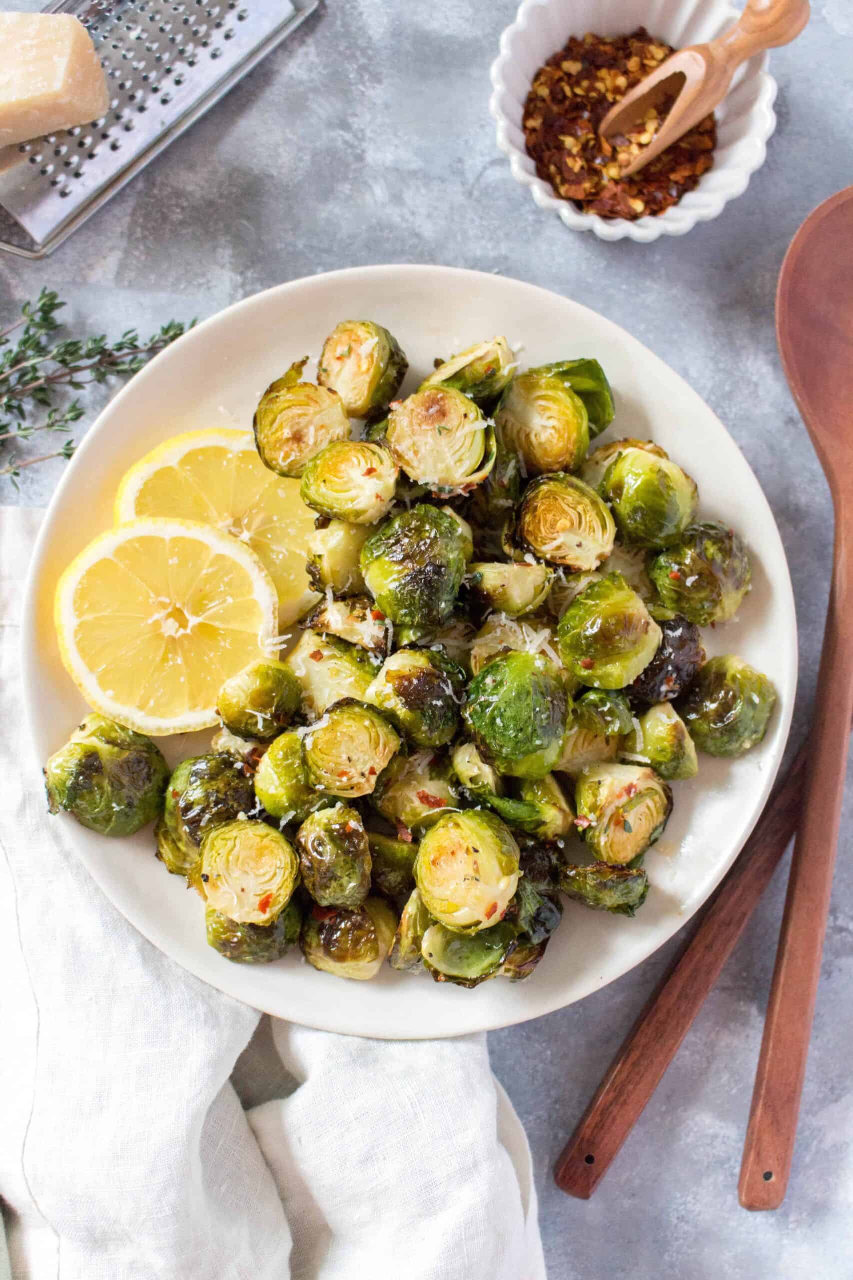 Lemon Parmesan Brussels Sprouts - Carmy - Easy Healthy-ish Recipes