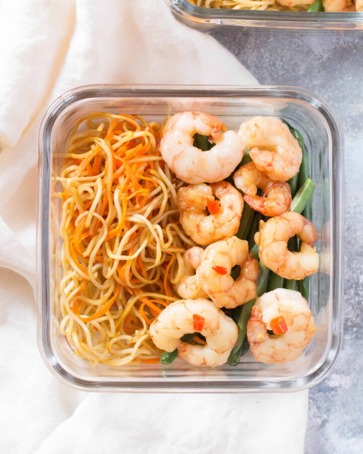 Shrimp with Homemade Sweet and Spicy Chili Sauce Meal Prep