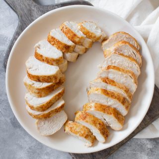 Curious as to how to make chicken breasts in your air fryer? Here is my basic air fryer chicken breasts recipe that takes under 15 minutes to make!