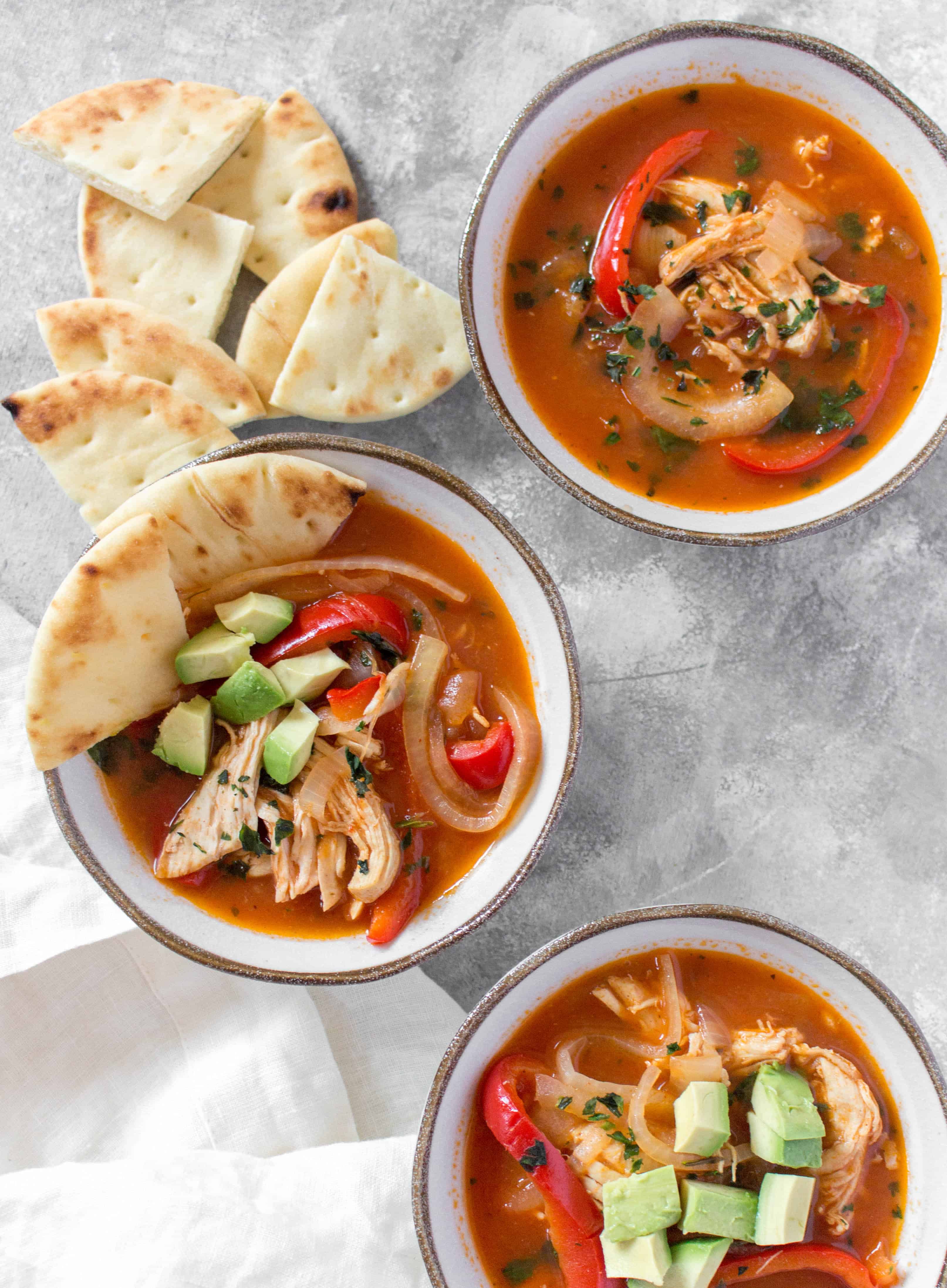 This Salsa Chicken Soup is the perfect soup for a cold day. Great as either a meal prep for lunch or an easy weeknight dinner, this Salsa Chicken Soup is also freezer friendly!