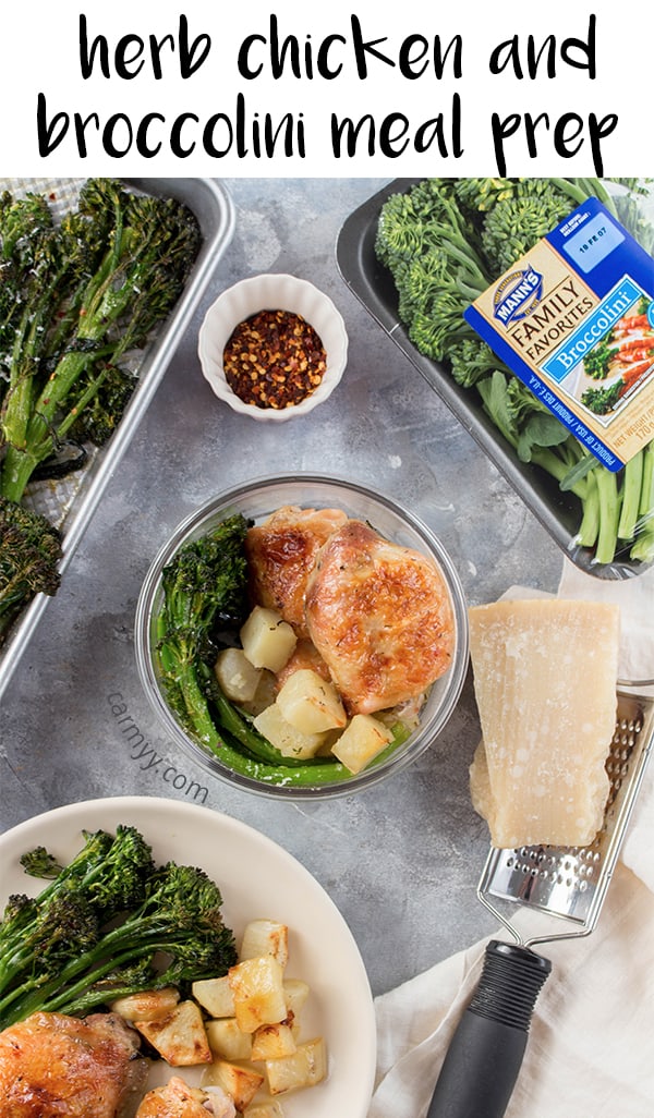 herb chicken with broccolini® meal prep