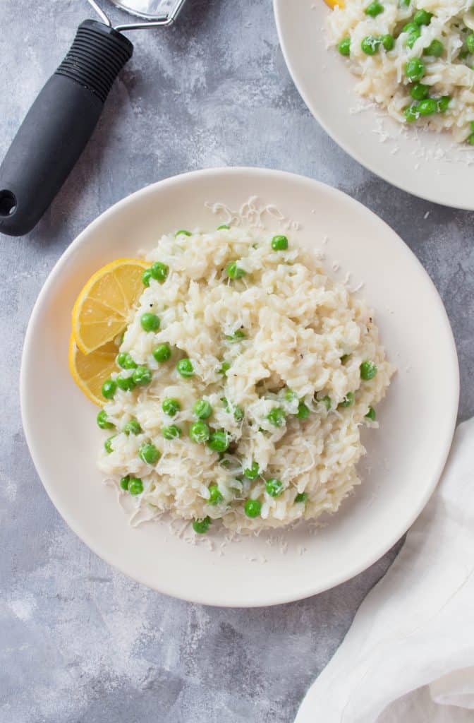 Instant Pot Lemon Pea Risotto Carmy Easy Healthyish Recipes