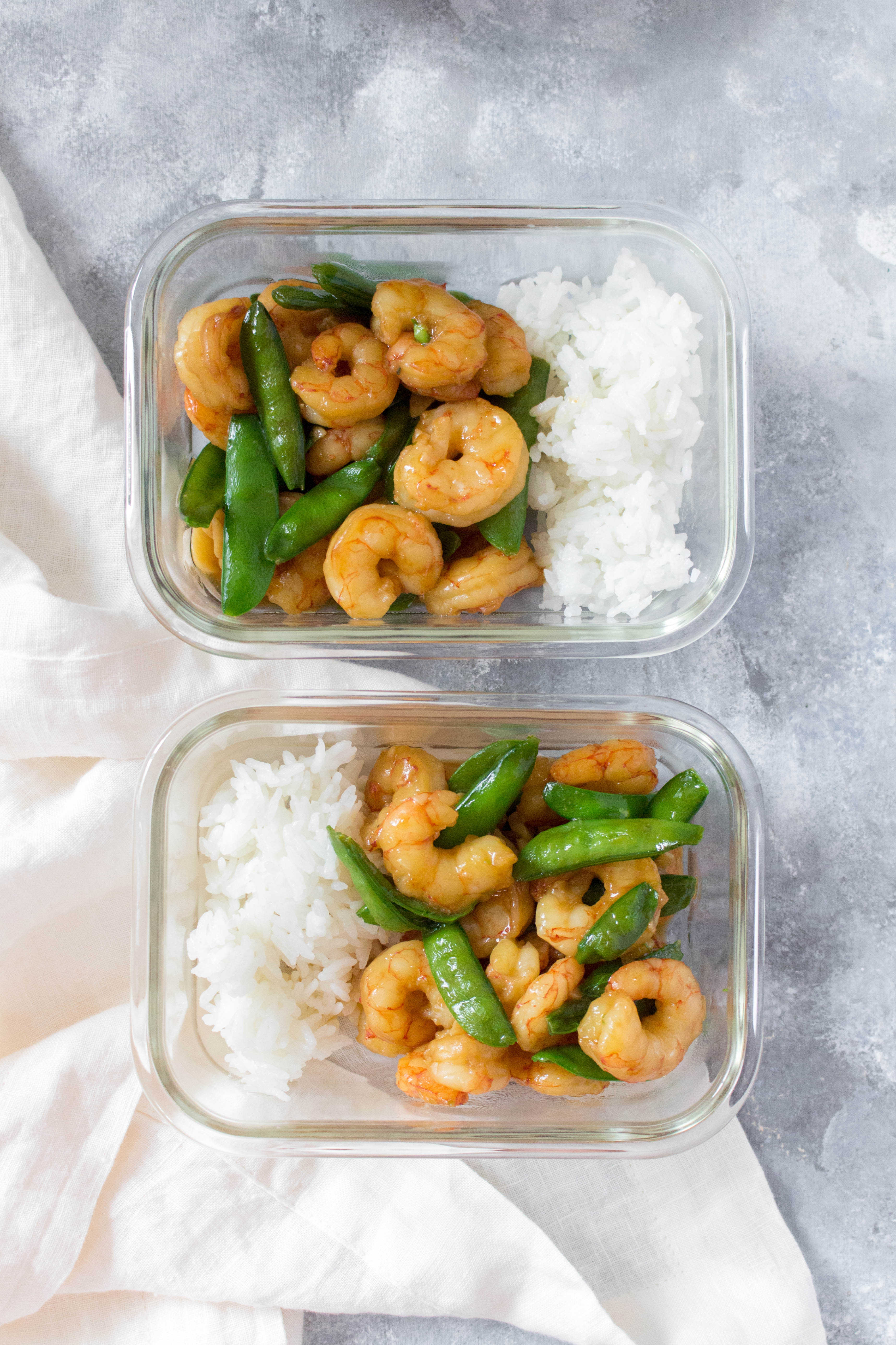 teriyaki shrimp meal prep