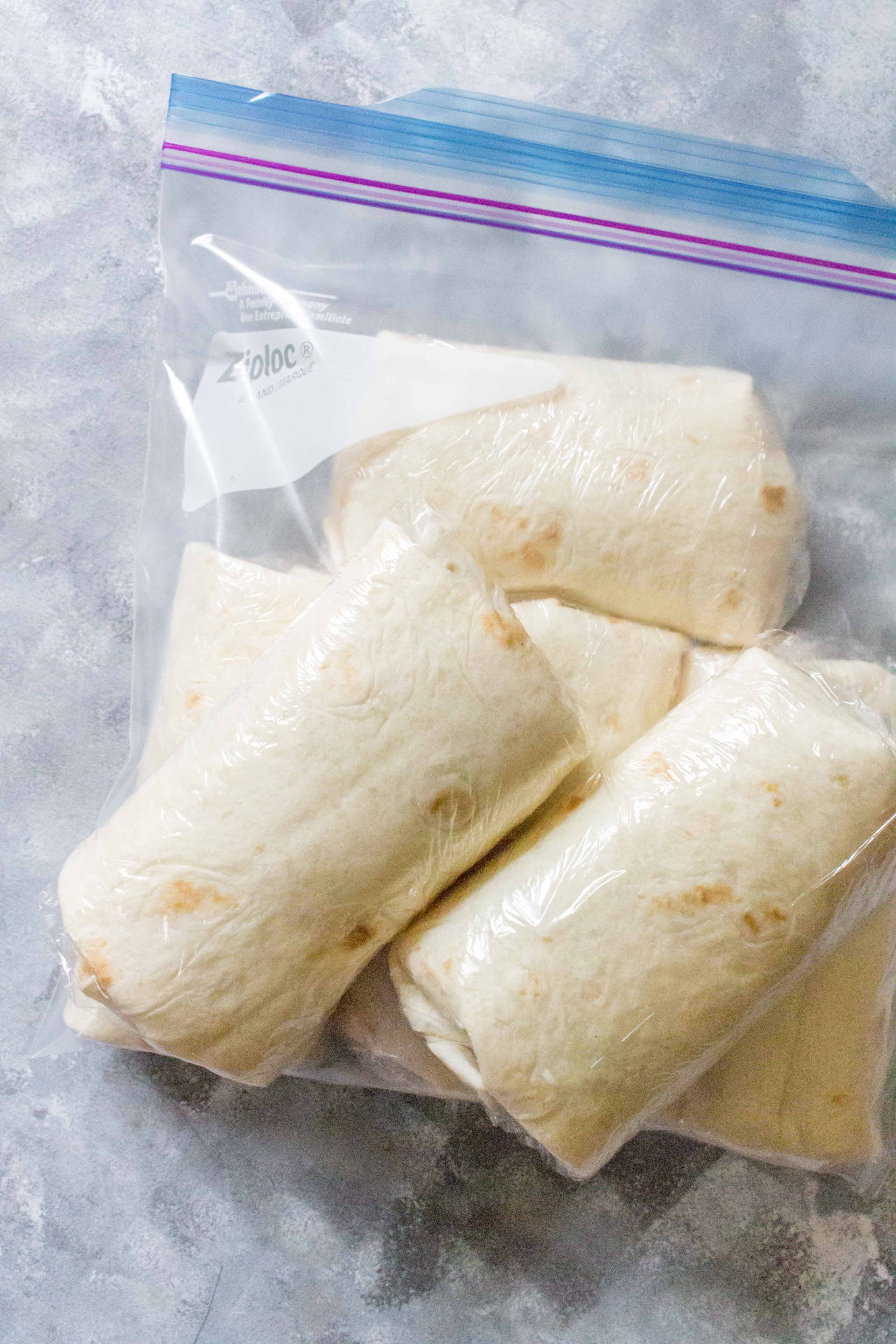 burritos in freezer bag