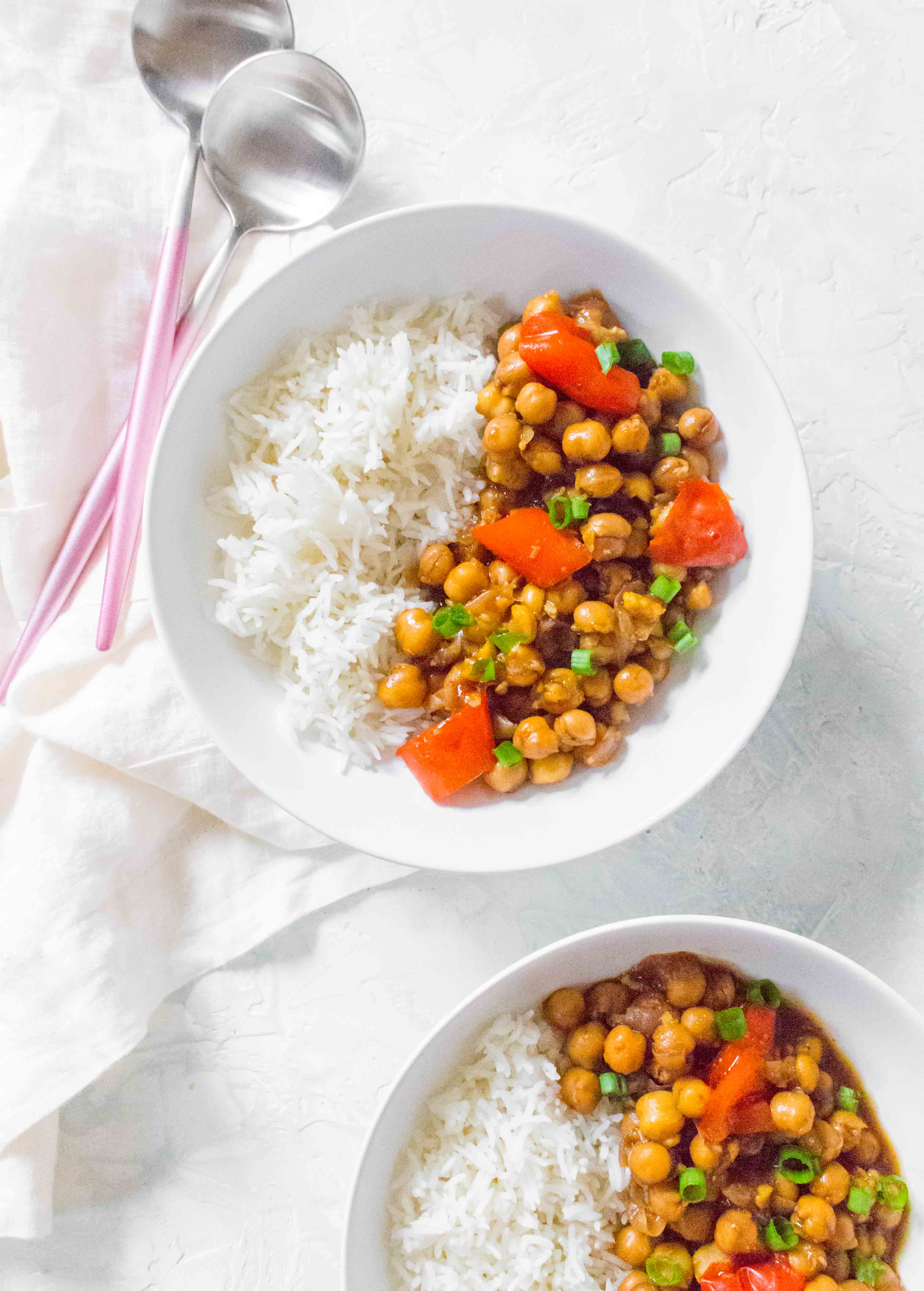 A meatless twist on a take out classic, this Instant Pot Kung Pao Chickpea recipe is the perfect combination of sweet, salty, and spicy!