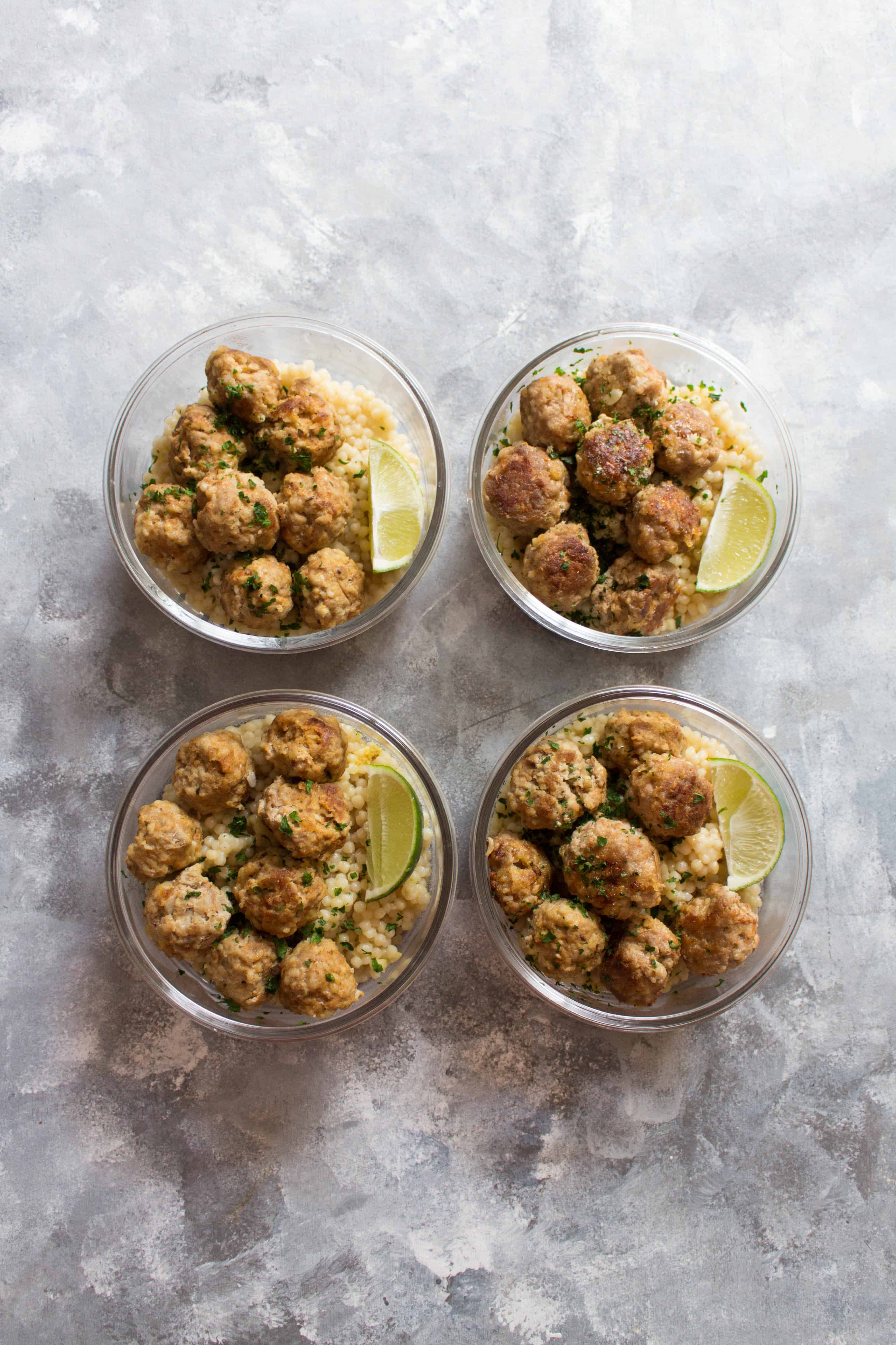 meatballs and couscous meat prep