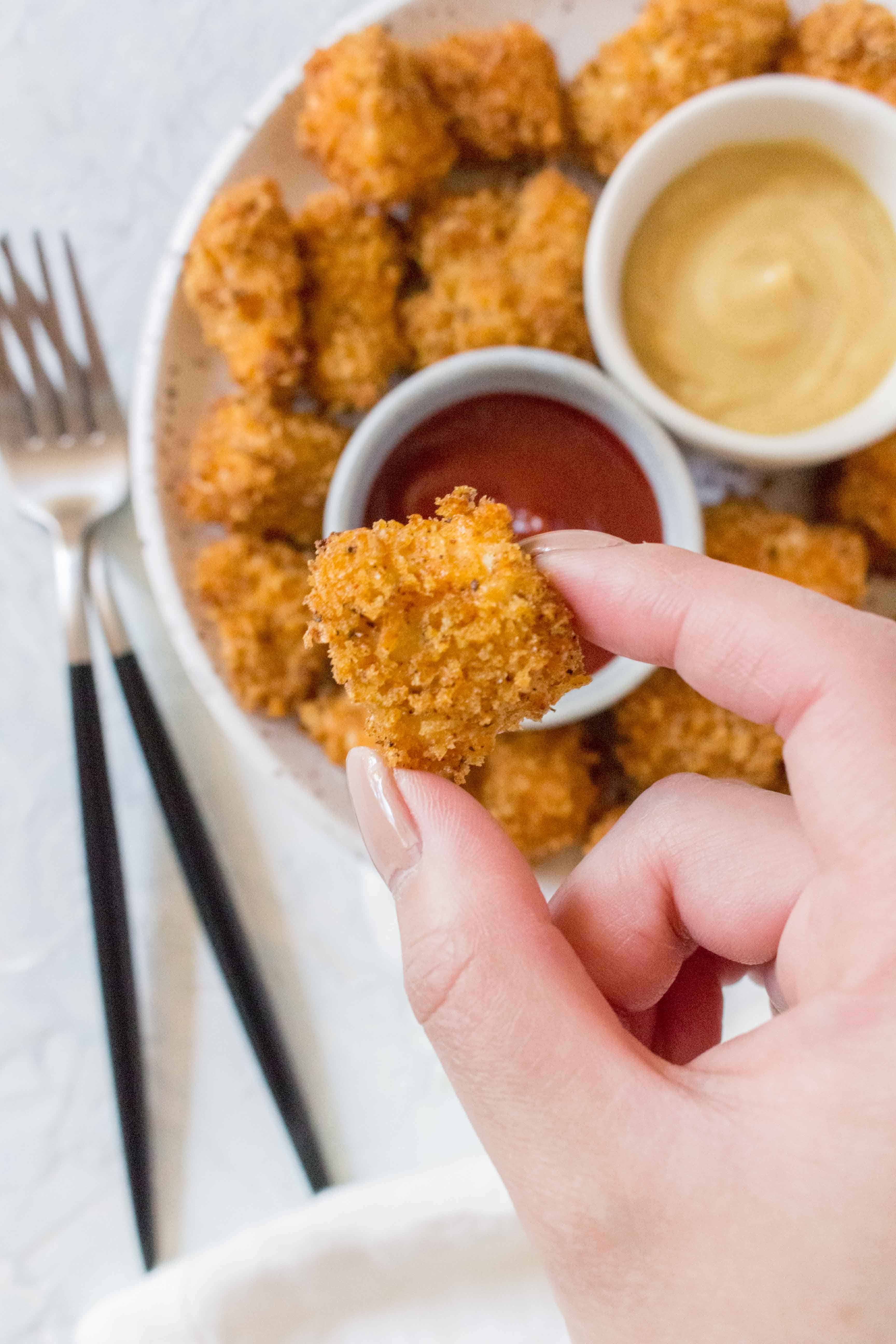 Swap out your frozen store bought chicken nuggets and make these super easy Homemade Air Fryer Chicken Nuggets instead!