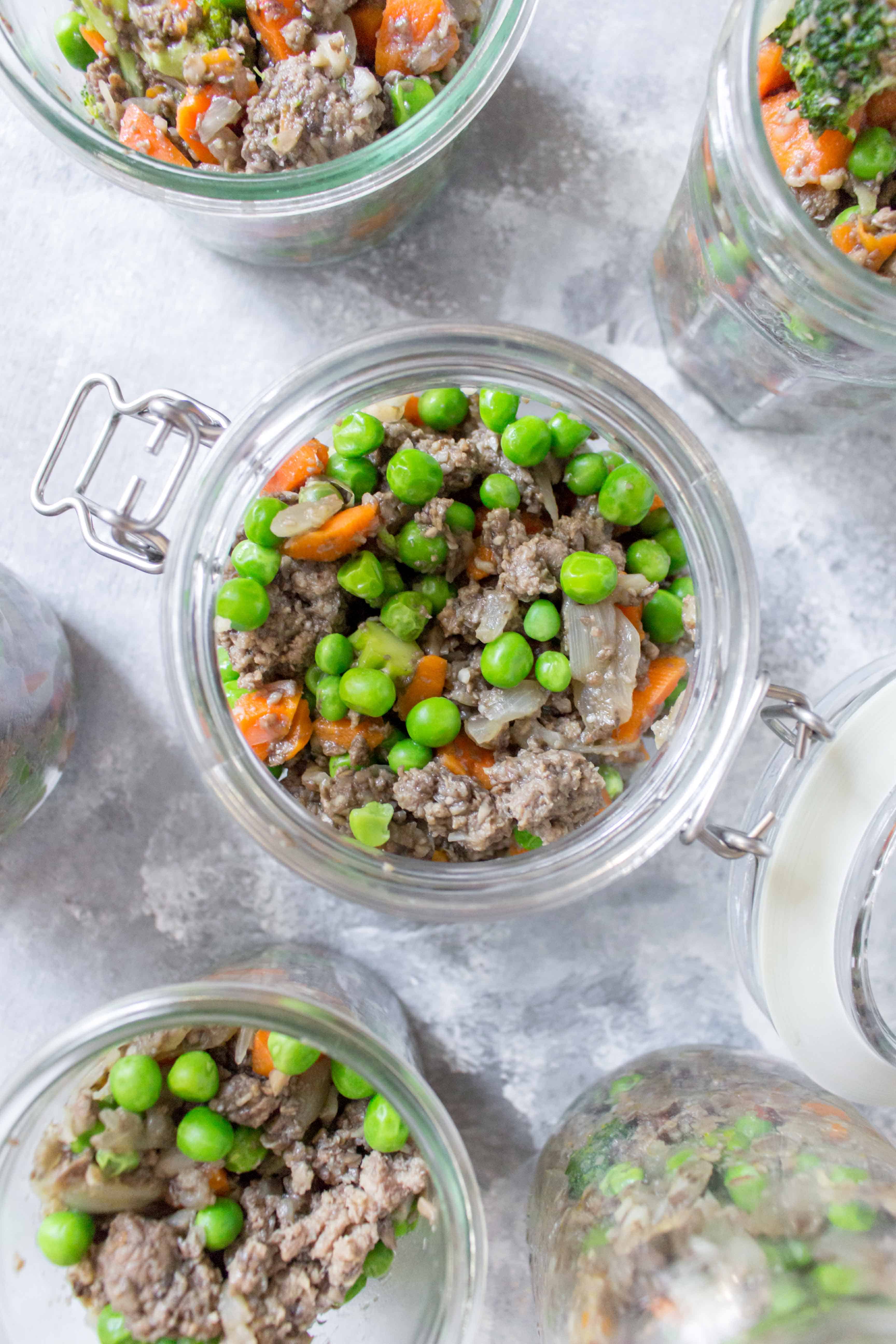 Craving some comfort food but don't want to feel weighed down? This Mason Jar Shepherd's Pie Meal Prep is packed with veggies and is the perfect grab and go lunch!