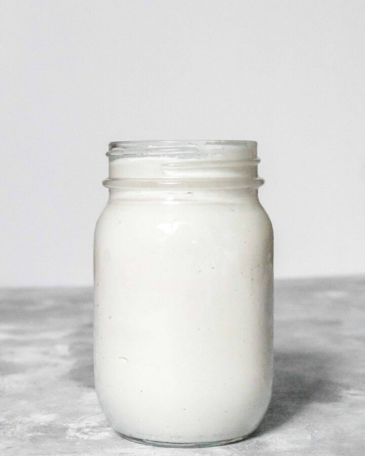 This (dairy-free, vegan) cashew cream is super versatile. It’s perfect for dips, in cream-based sauces, or as a replacement for wherever you need to use heavy cream!