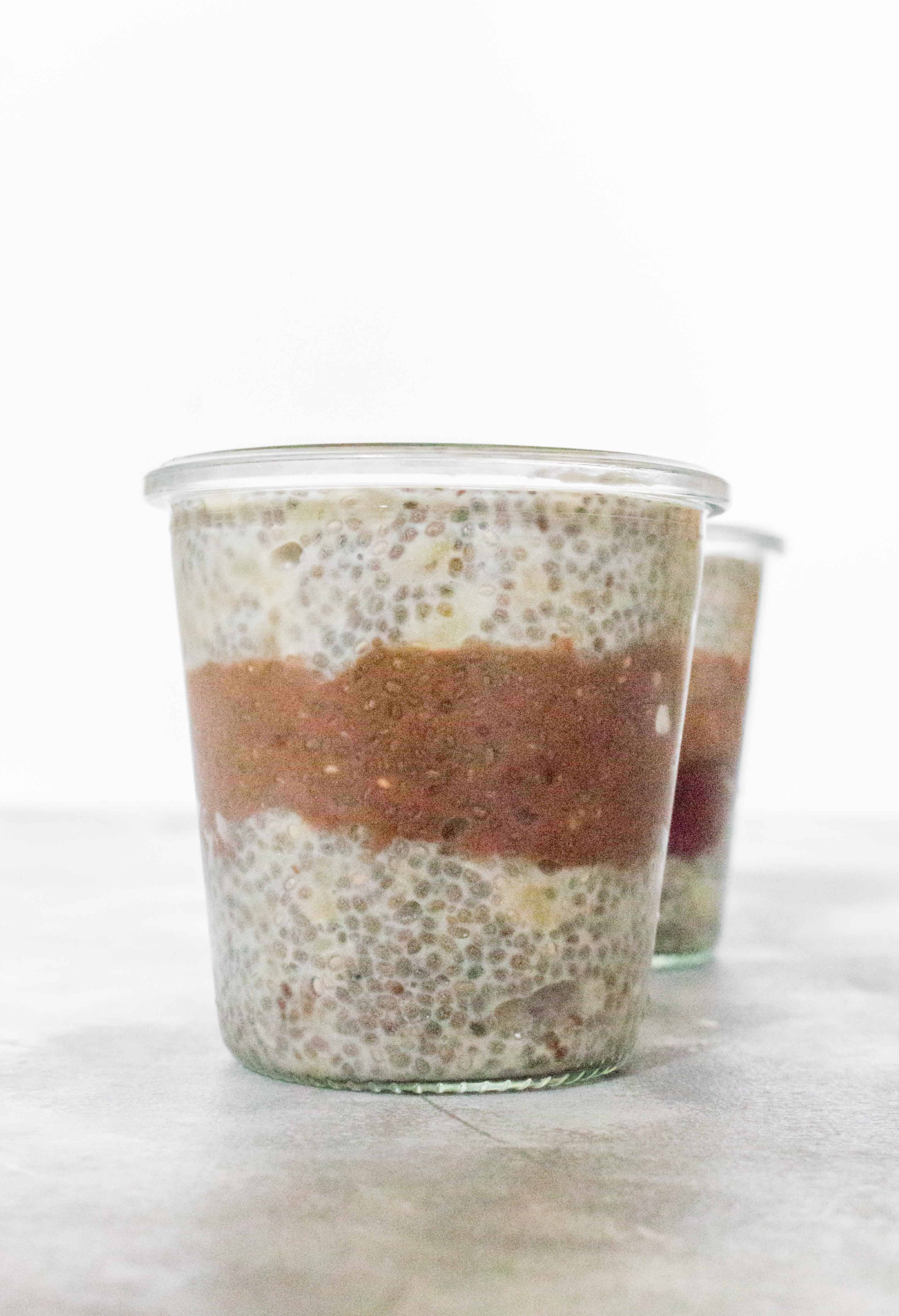 You are going to want jar after jar of this delicious but healthy Chocolate Banana Chia Pudding after your first bite!Â 
