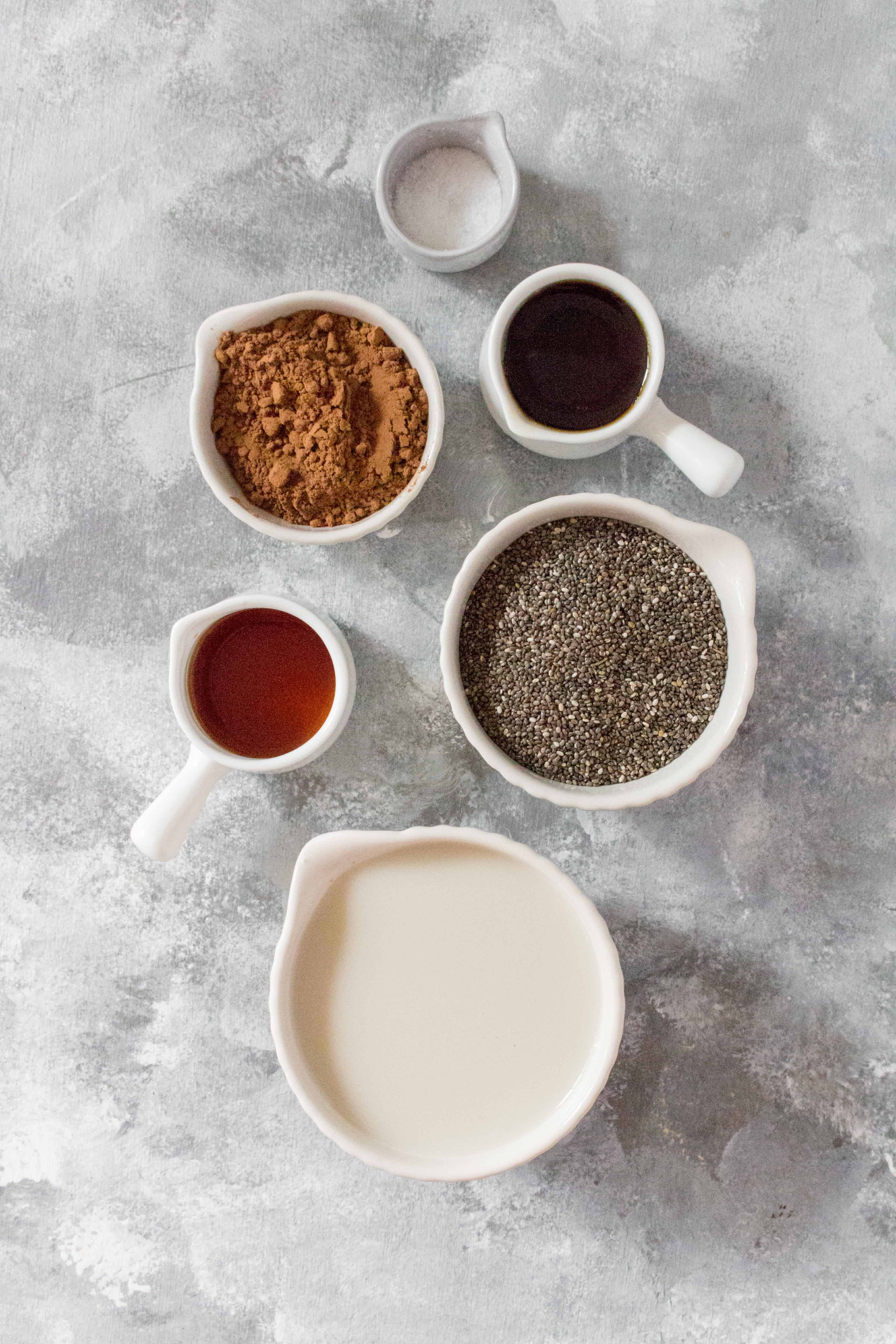 What You'll Need For The Chocolate Chia Pudding