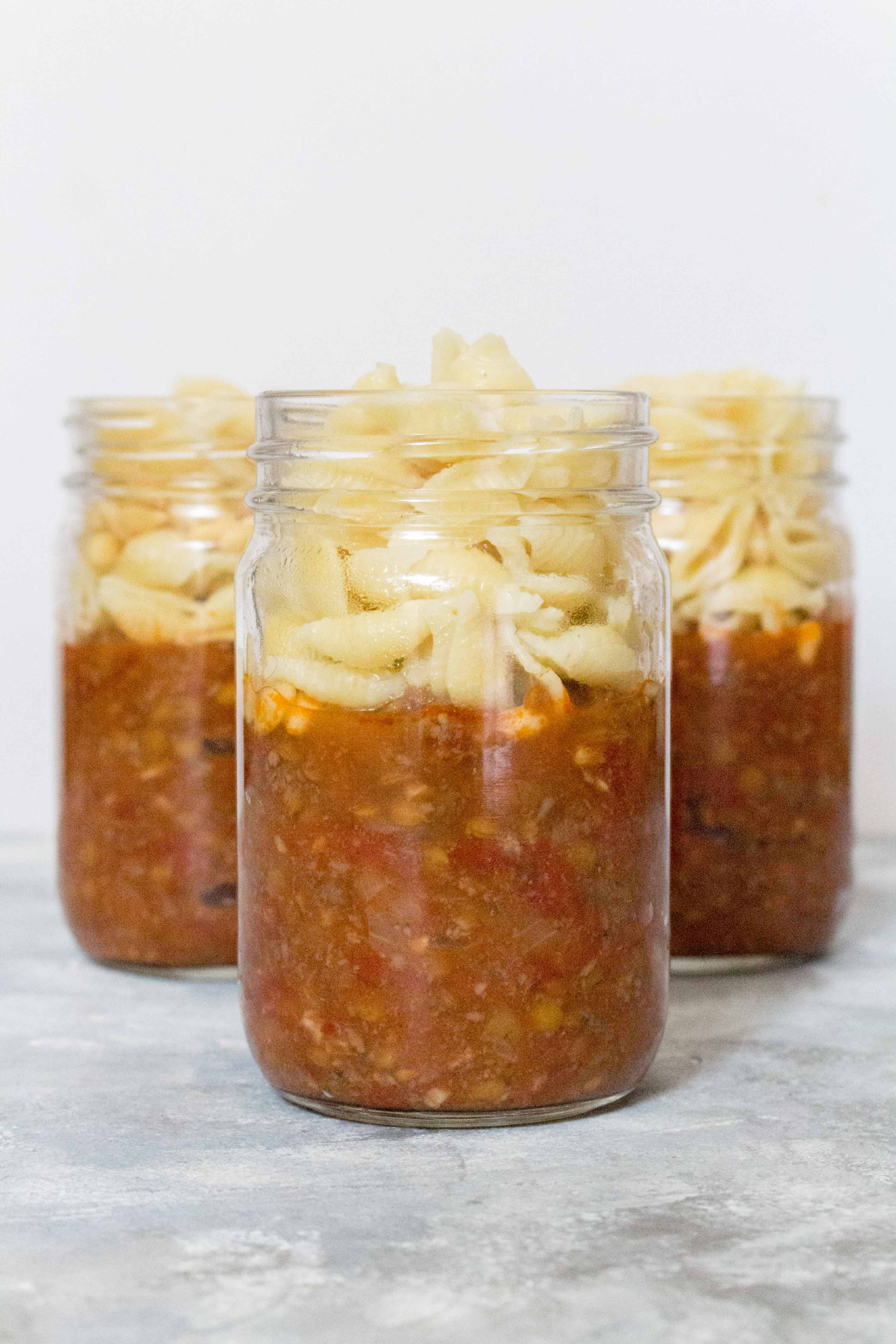 Grab a jar of this Bolognese Meal Prep on your way out the door! Packed with healthy goodness, this meal prep will hit that comfort food craving without being too heavy!