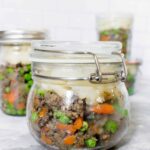 Craving some comfort food but don't want to feel weighed down? This Mason Jar Shepherd's Pie Meal Prep is packed with veggies and is the perfect grab and go lunch!