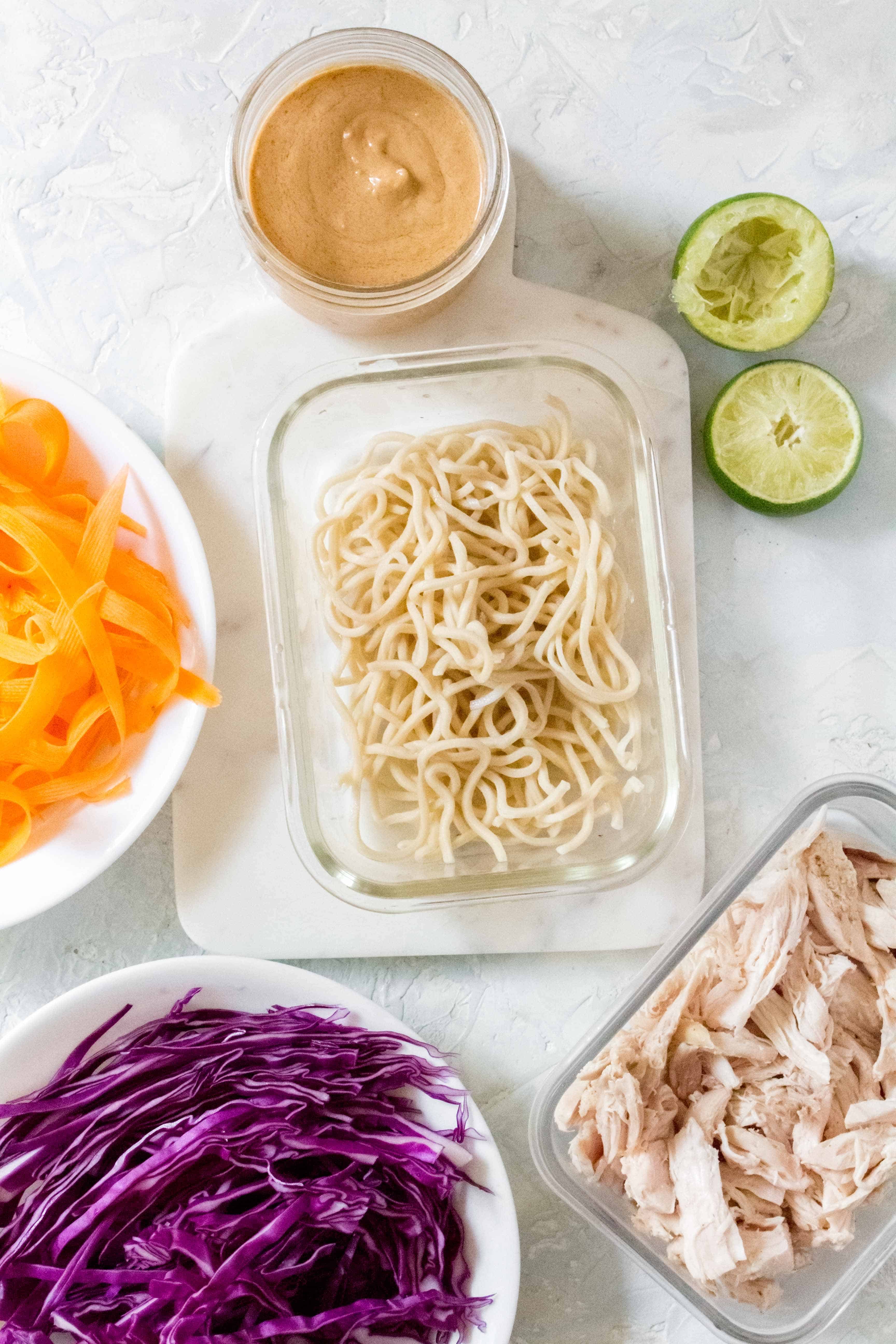 This Cold Chicken Peanut Lime NoodlesÂ is so easy to make, customizable, and is a great way to use up leftovers!