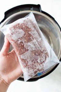 Instant Pot Frozen Ground Beef - Carmy - Easy Healthy-ish Recipes