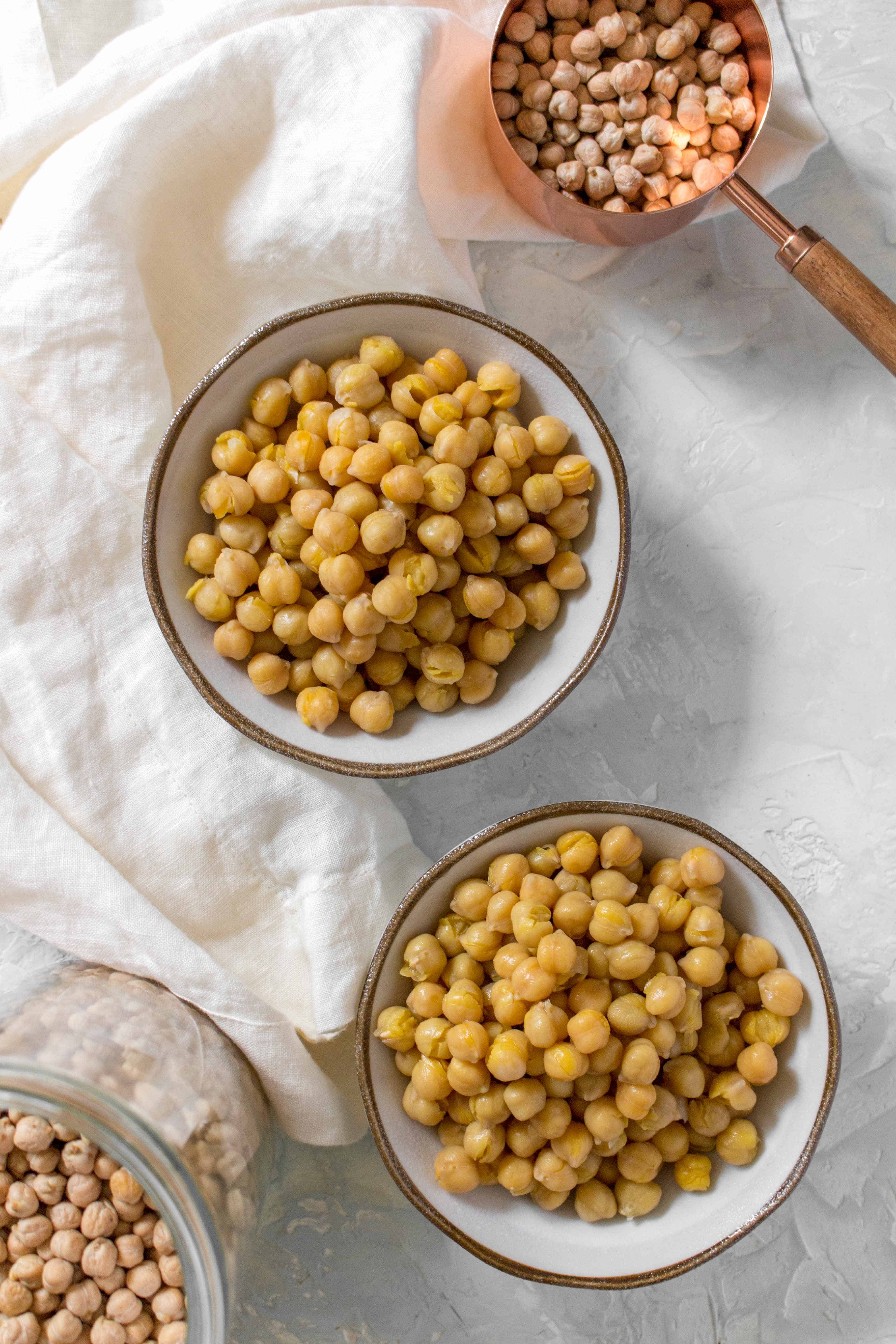Hereâ€™s how to easily make chickpeas in an Instant Pot - a simple and quick method for cooking dried garbanzo beans in a pressure cooker!