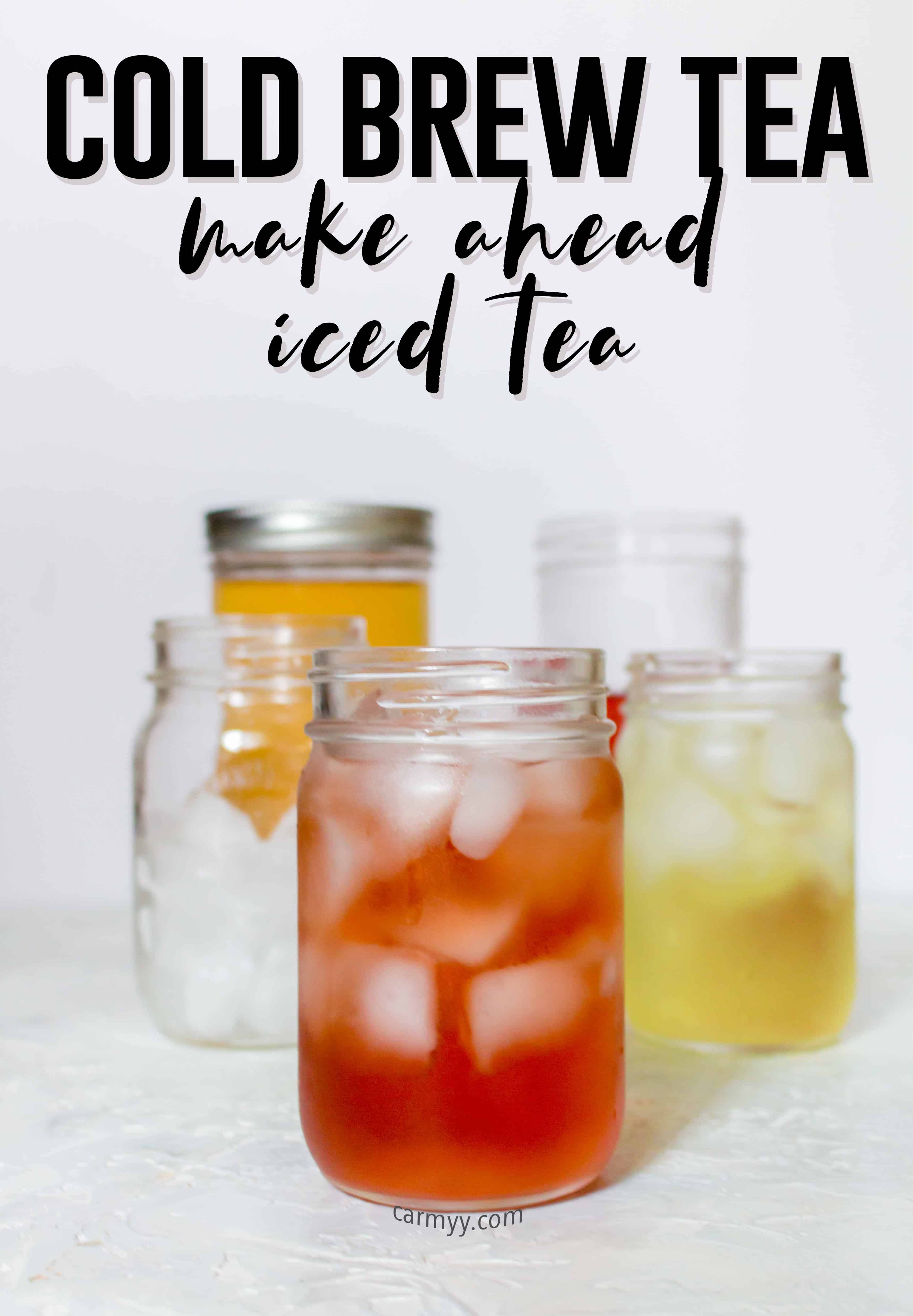 Cool down this summer with this make ahead cold brew iced tea method. Super simple, refreshing, and lasts up to 5 days in the fridge! 